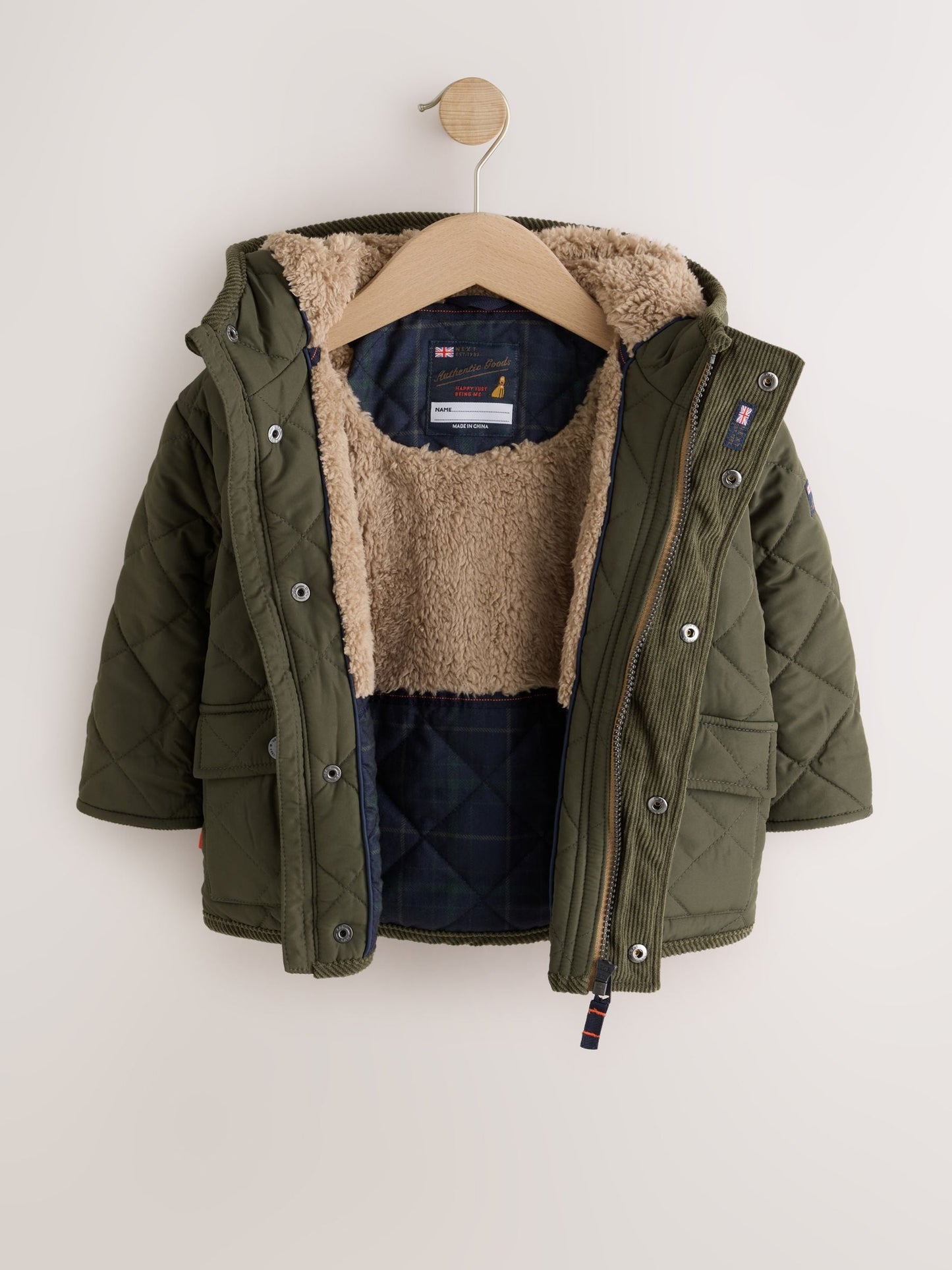 Dsiney Kidz - Green Quilted Borg Lined Coat (3mths-7yrs) image 9