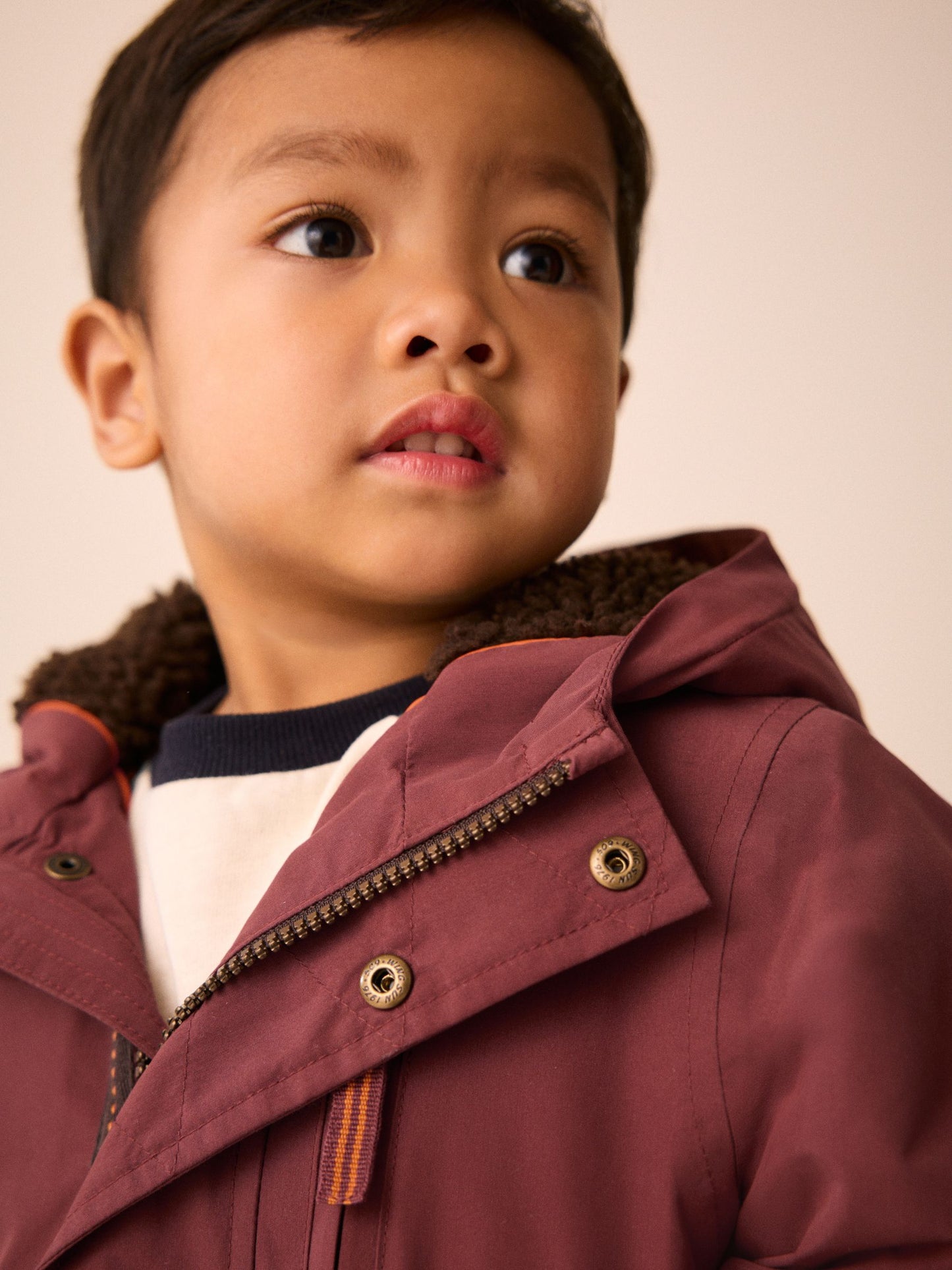 Dsiney Kidz - Rust Brown Waterproof Borg Lined Parka (3mths-7yrs) image 4