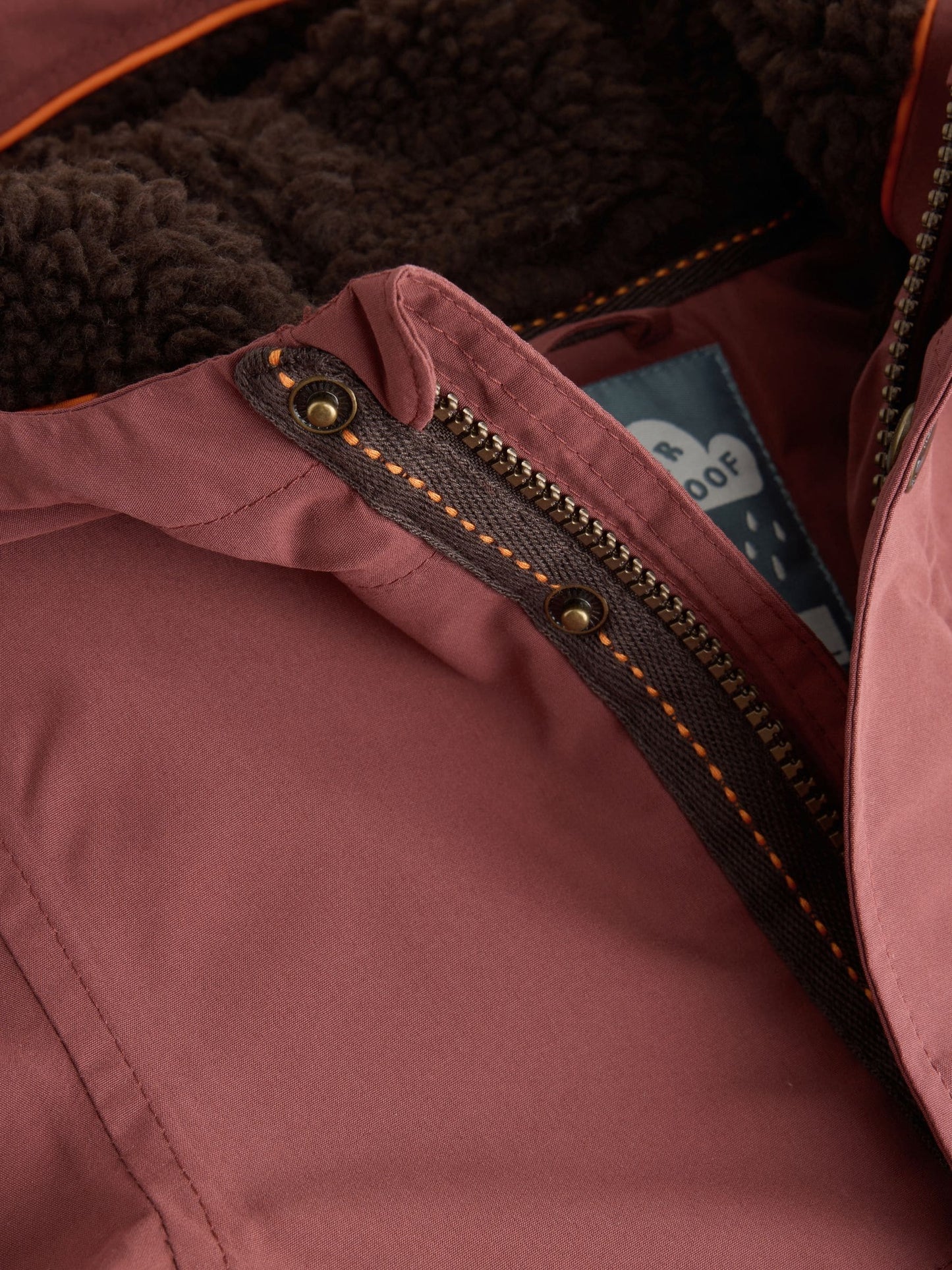 Dsiney Kidz - Rust Brown Waterproof Borg Lined Parka (3mths-7yrs) image 8