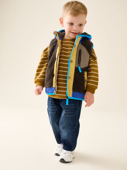 Dsiney Kidz - Brow Colour Block Borg Gilet (3mths-7yrs) image 2