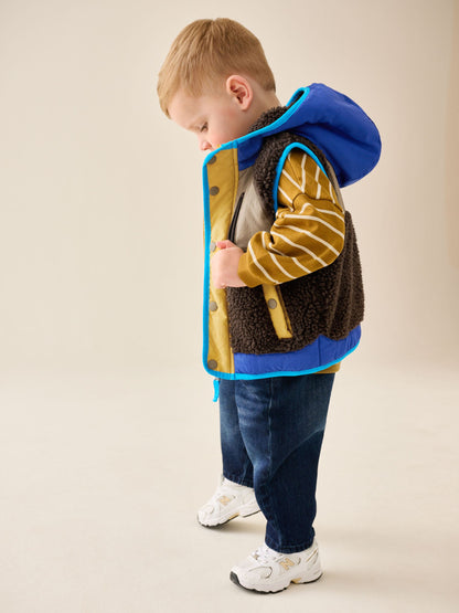 Dsiney Kidz - Brow Colour Block Borg Gilet (3mths-7yrs) image 4