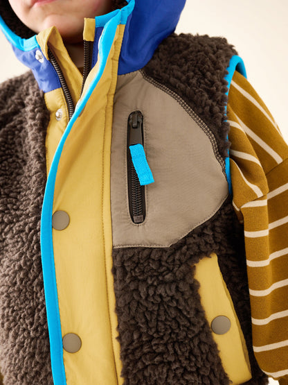 Dsiney Kidz - Brow Colour Block Borg Gilet (3mths-7yrs) image 5