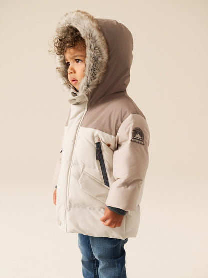 Dsiney Kidz - Neutral Colour Block Waterproof Padded Coat (12mths-10yrs) image 2