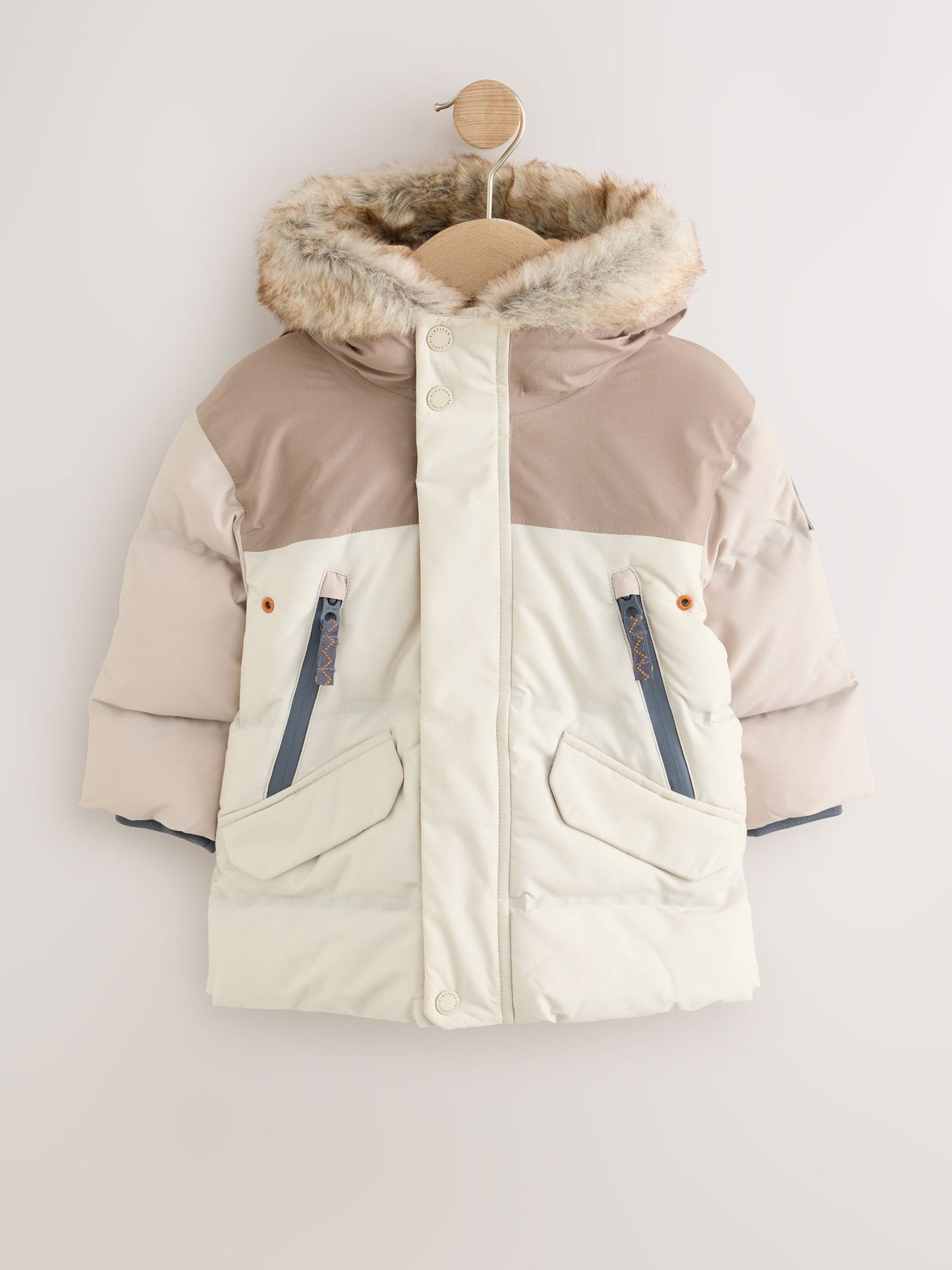Dsiney Kidz - Neutral Colour Block Waterproof Padded Coat (12mths-10yrs) image 5