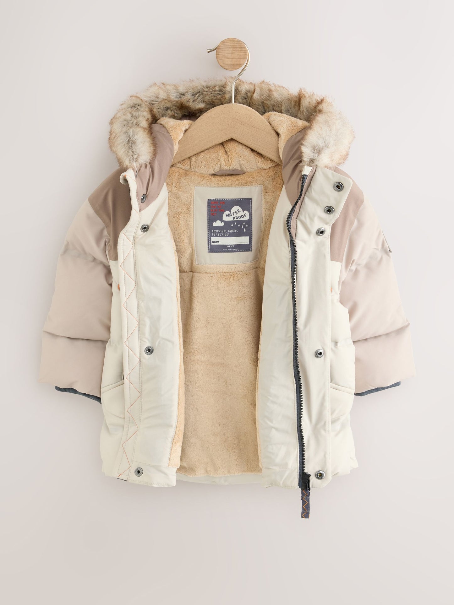 Dsiney Kidz - Neutral Colour Block Waterproof Padded Coat (12mths-10yrs) image 6