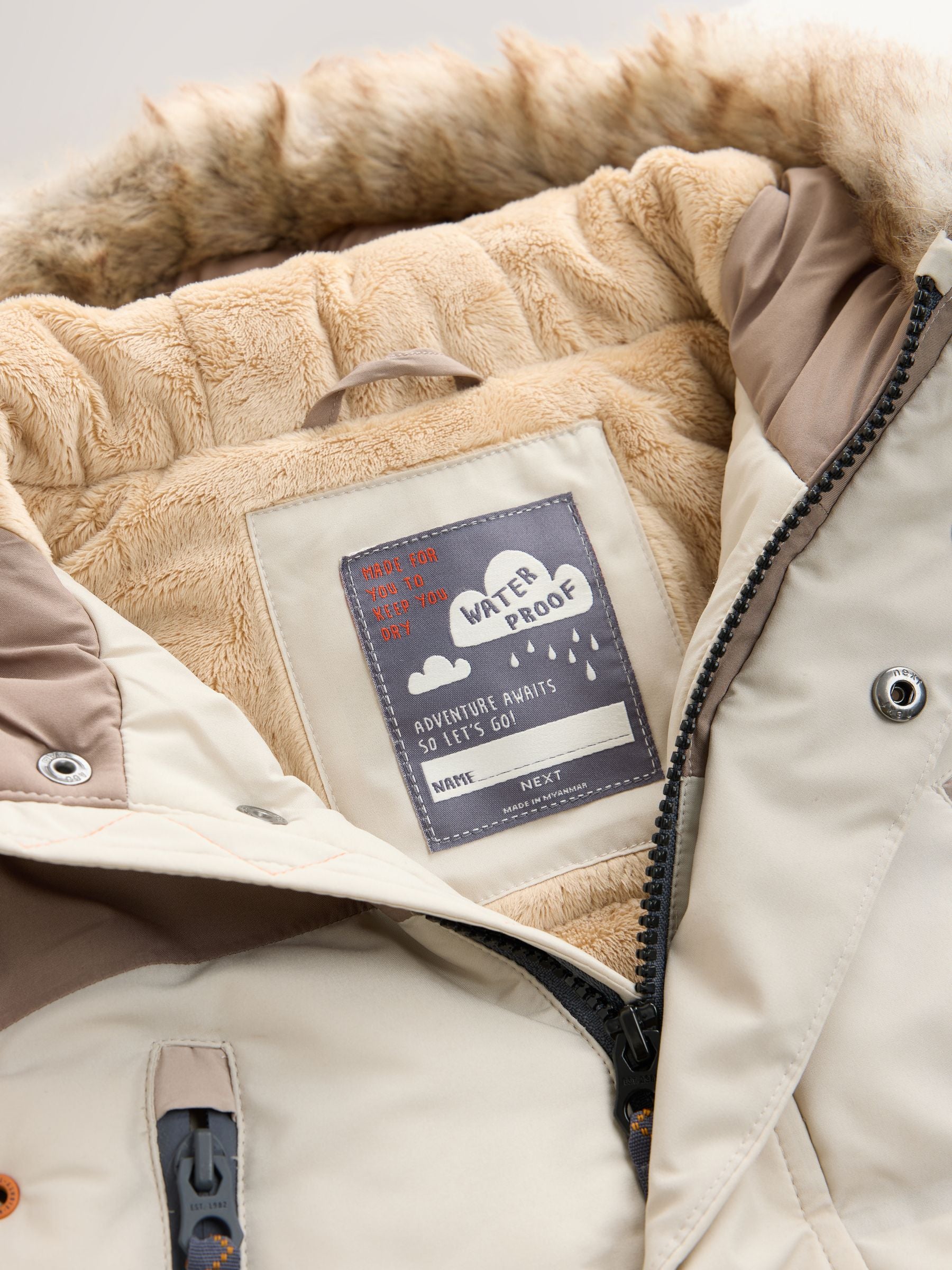Dsiney Kidz - Neutral Colour Block Waterproof Padded Coat (12mths-10yrs) image 9