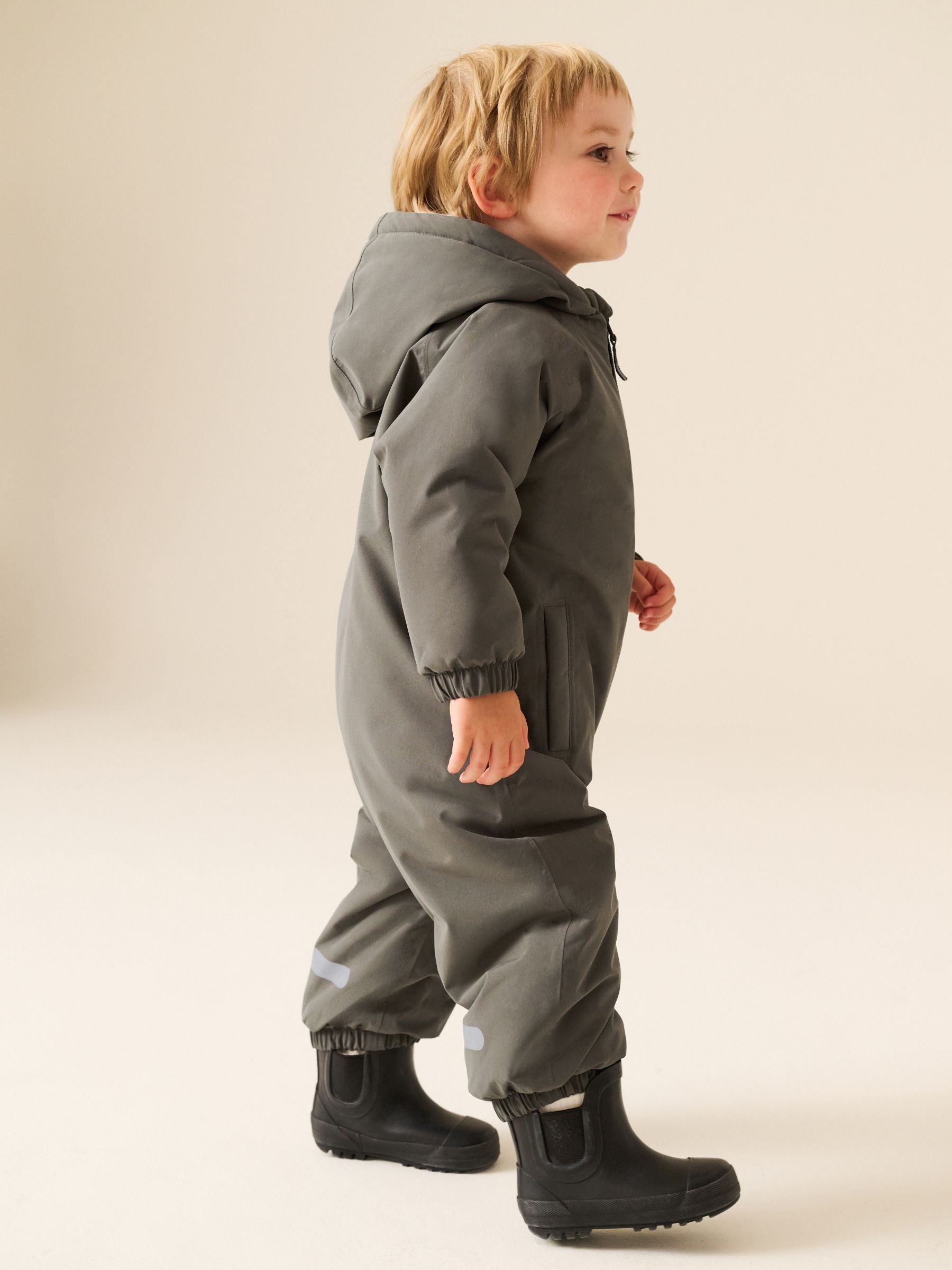 Dsiney Kidz - Light Brown Wadded Waterproof Puddlesuit (3mths-7yrs) image 2