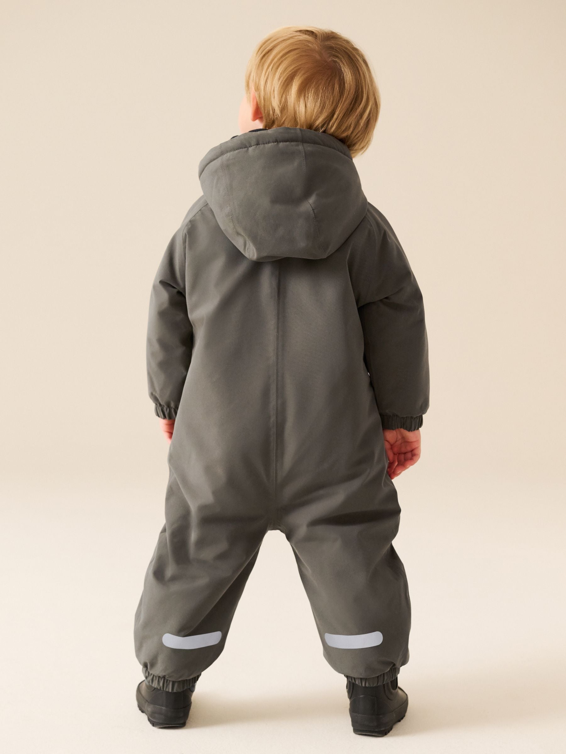 Dsiney Kidz - Light Brown Wadded Waterproof Puddlesuit (3mths-7yrs) image 3