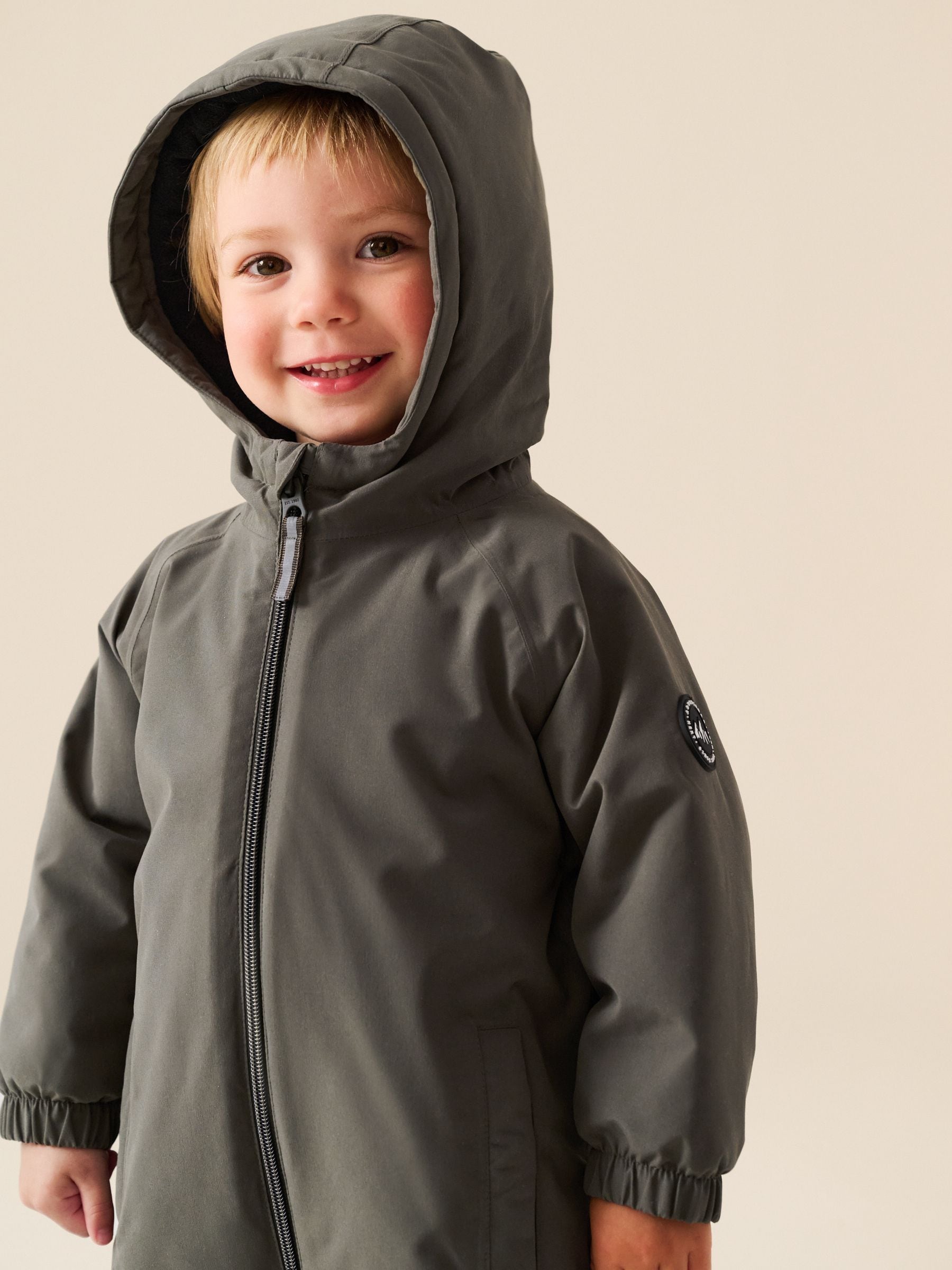 Dsiney Kidz - Light Brown Wadded Waterproof Puddlesuit (3mths-7yrs) image 4