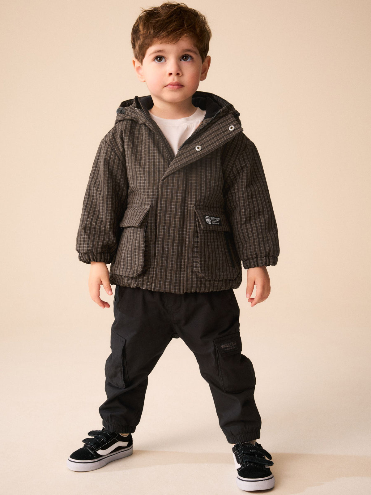 Brown Check Utility Anorak (6mths-7yrs) - image 1