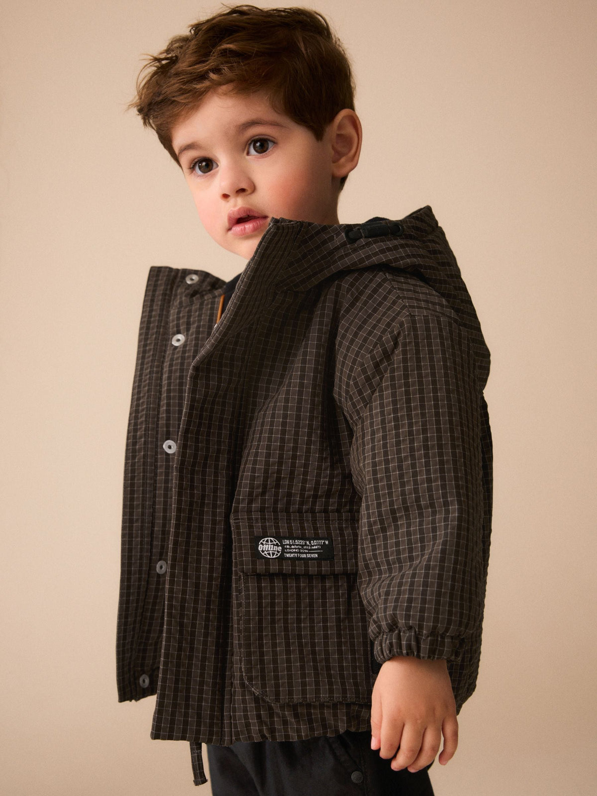 Brown Check Utility Anorak (6mths-7yrs) - image 2