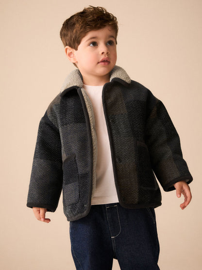 Dsiney Kidz - Multi Check Borg Collar Jacket (3mths-7yrs) image 2