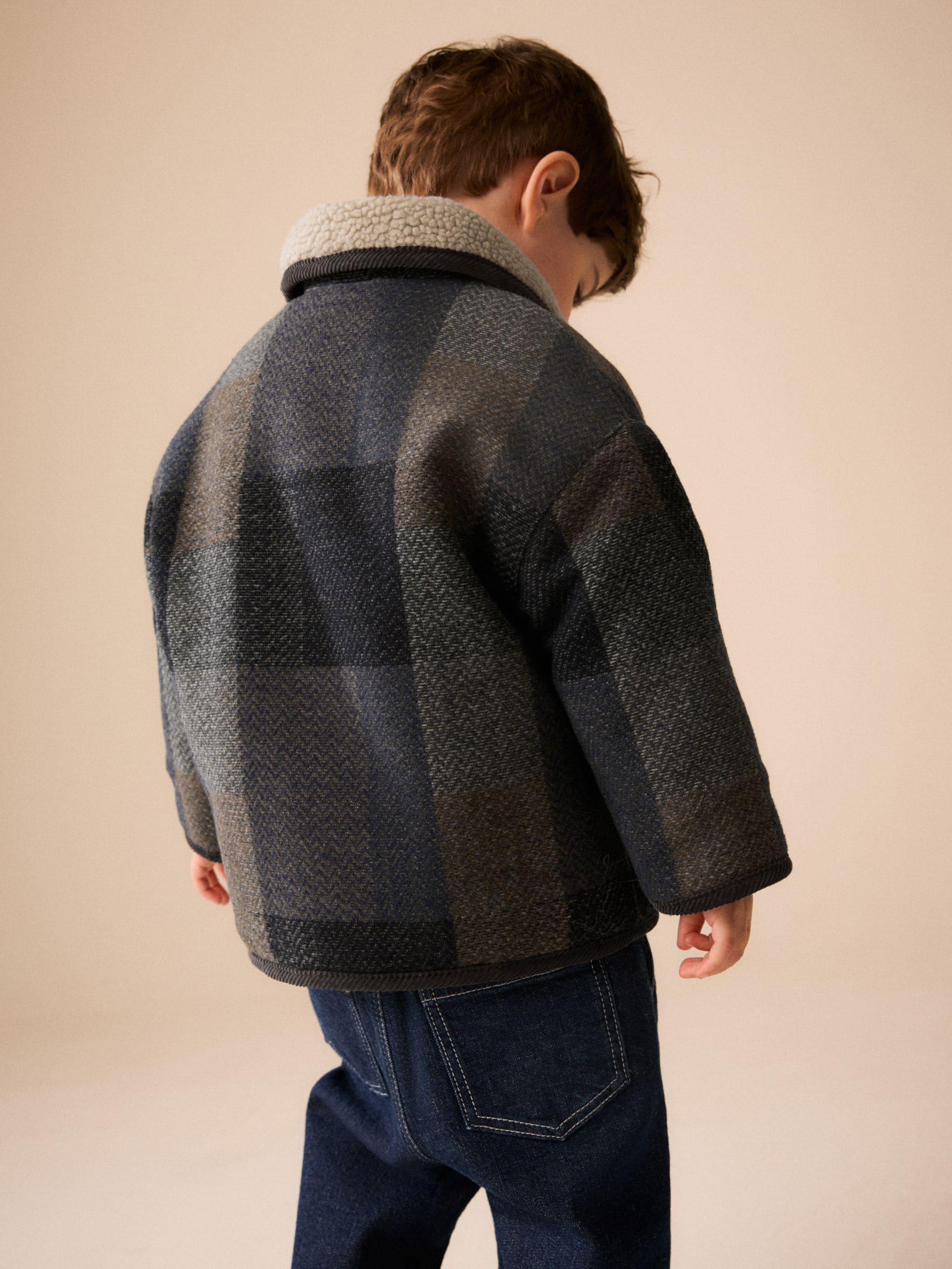 Dsiney Kidz - Multi Check Borg Collar Jacket (3mths-7yrs) image 4