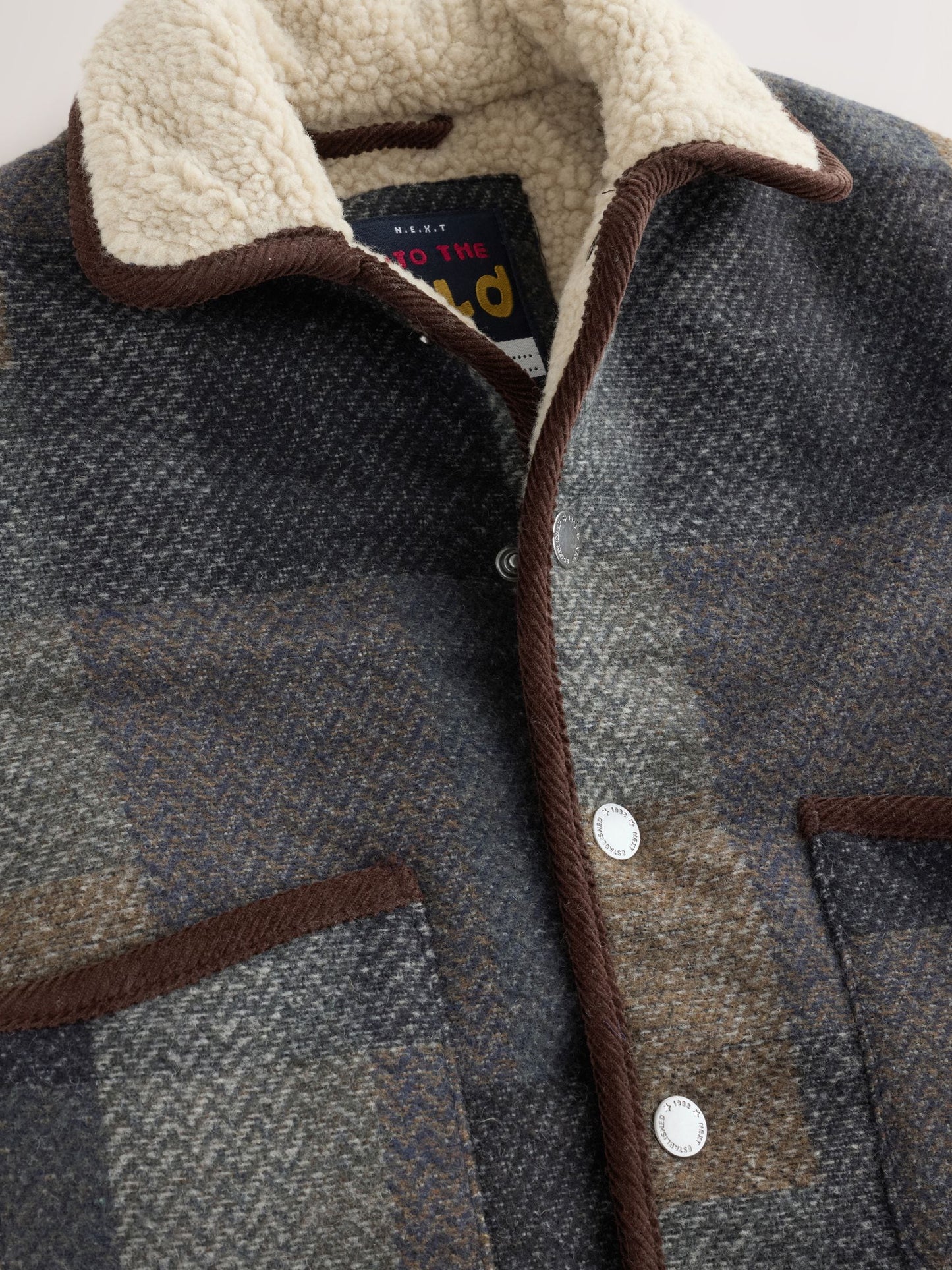 Dsiney Kidz - Multi Check Borg Collar Jacket (3mths-7yrs) image 5