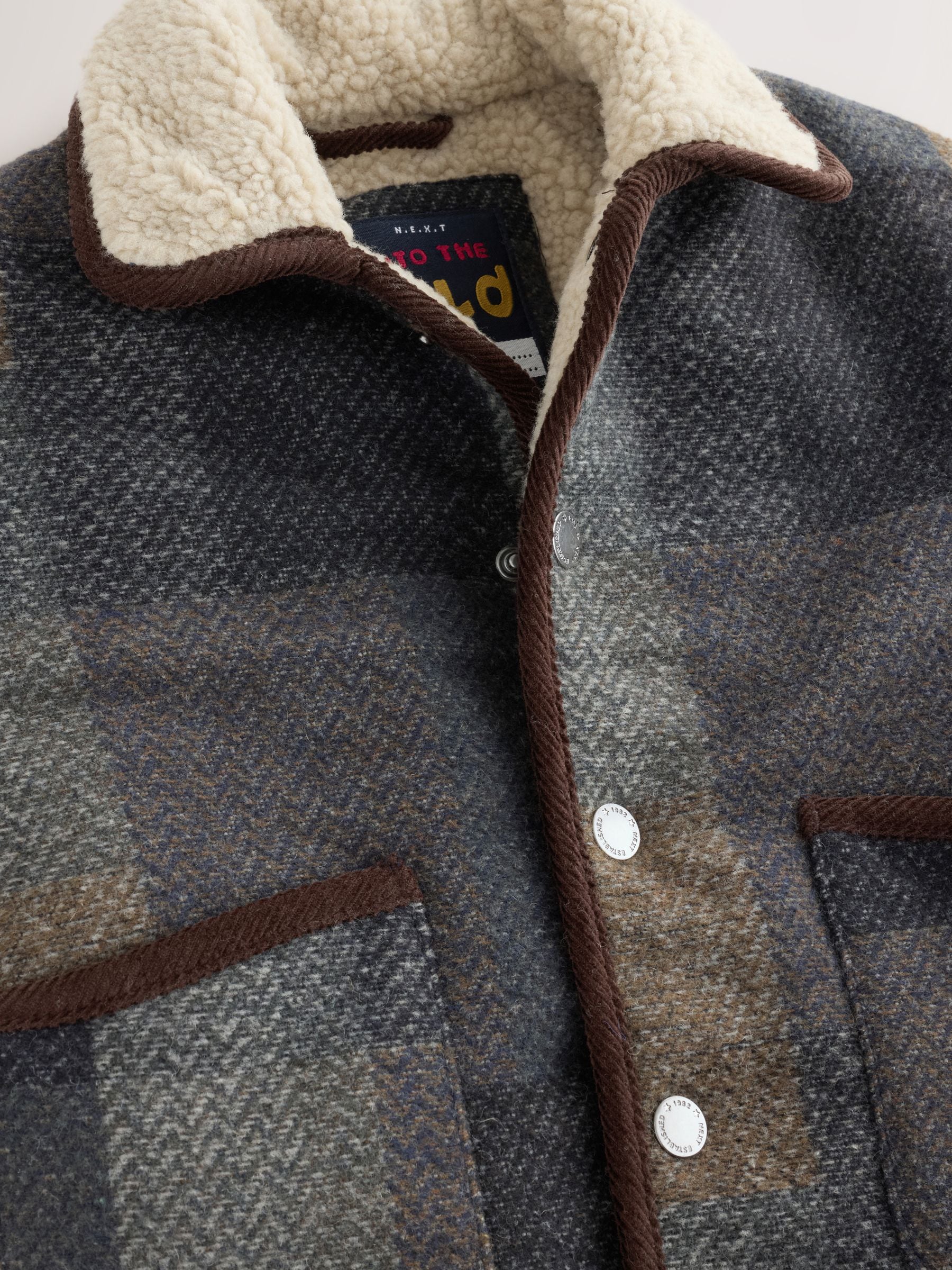 Dsiney Kidz - Multi Check Borg Collar Jacket (3mths-7yrs) image 5