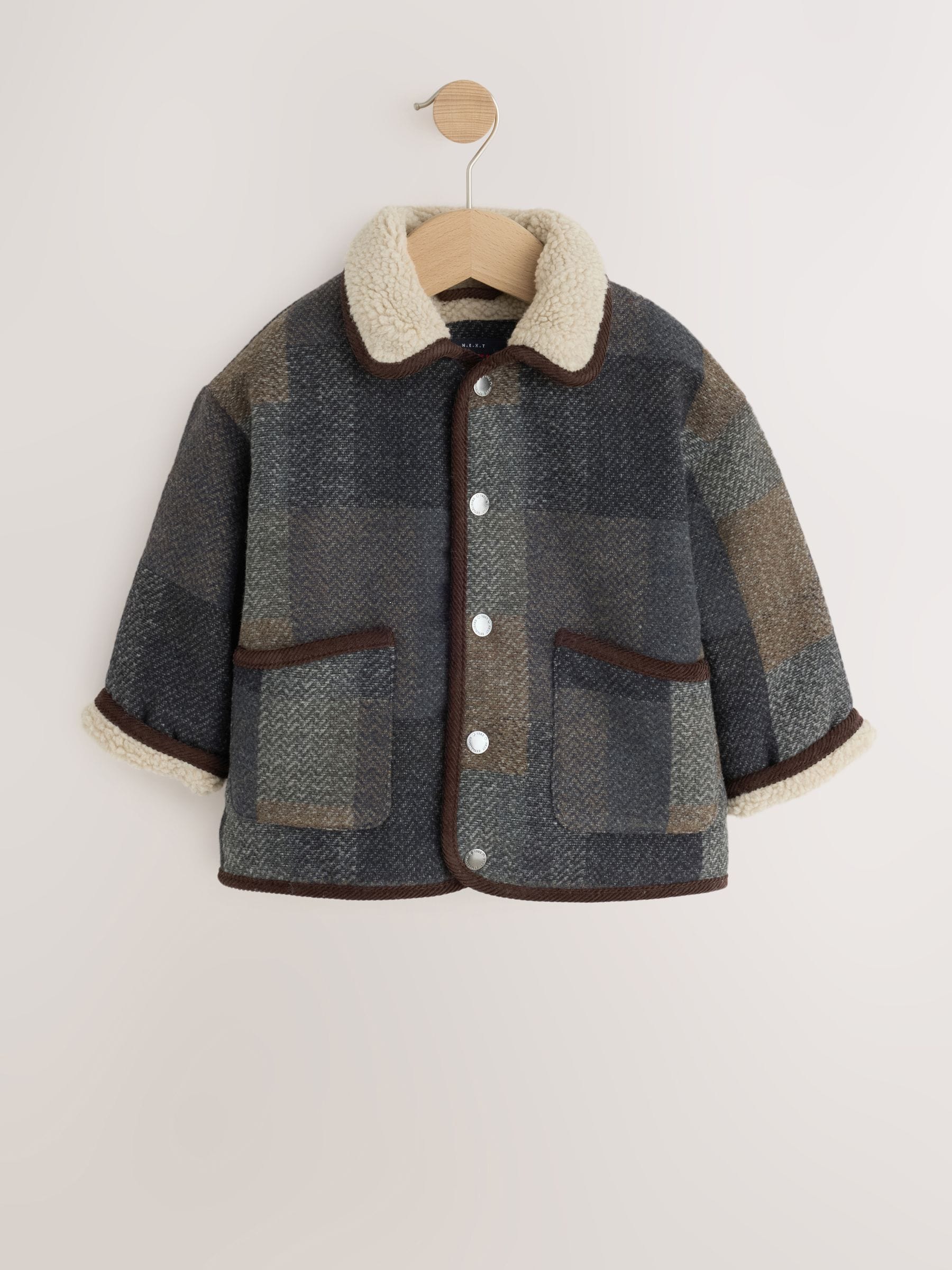 Dsiney Kidz - Multi Check Borg Collar Jacket (3mths-7yrs) image 6