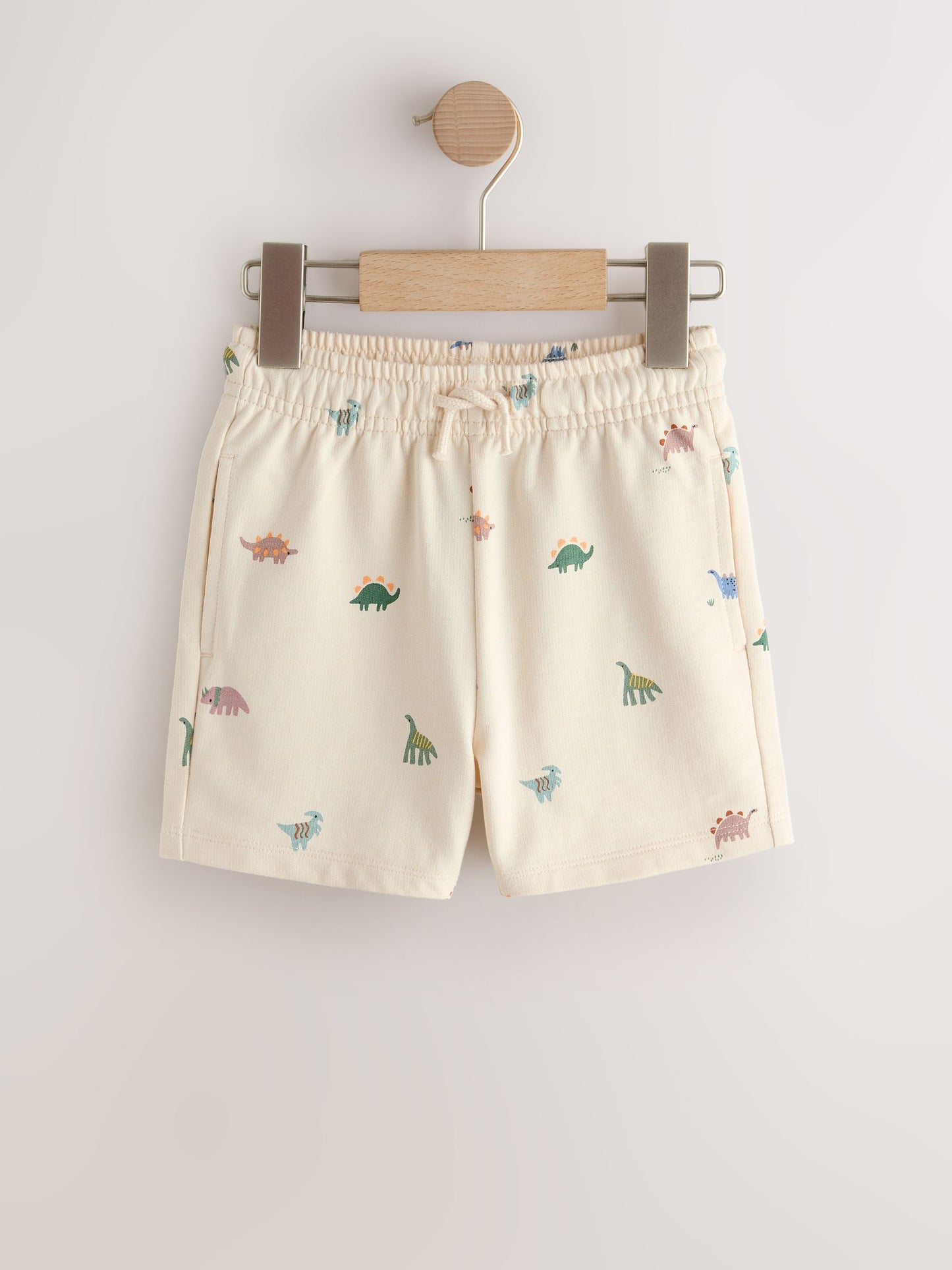 Neutral Dino Print Jersey Shorts (3mths-7yrs) image 5