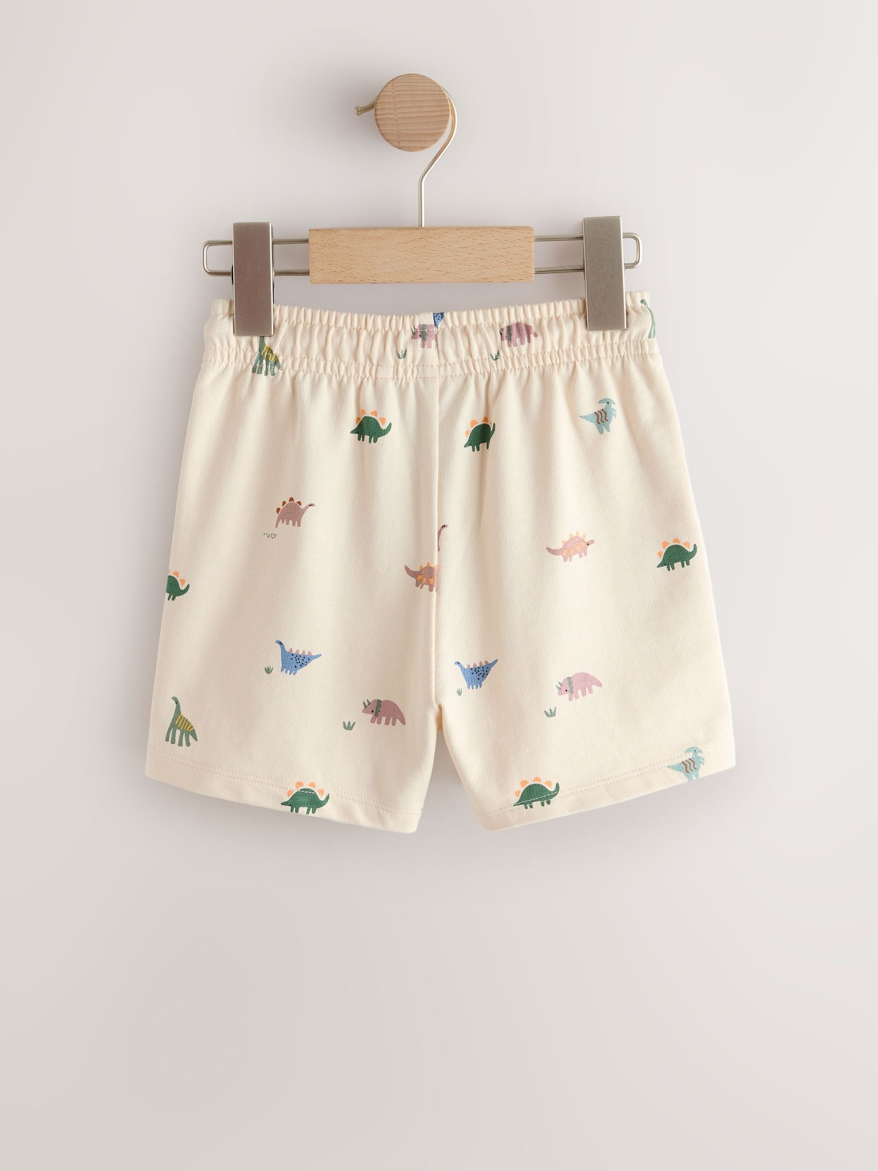 Neutral Dino Print Jersey Shorts (3mths-7yrs) image 6