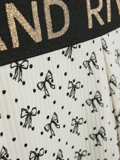 River Island Cream Frill Top & Rib Waist Band Leggings Set image 3