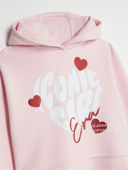 River Island Pink Iconic Girl Hoodie & Leggings Set