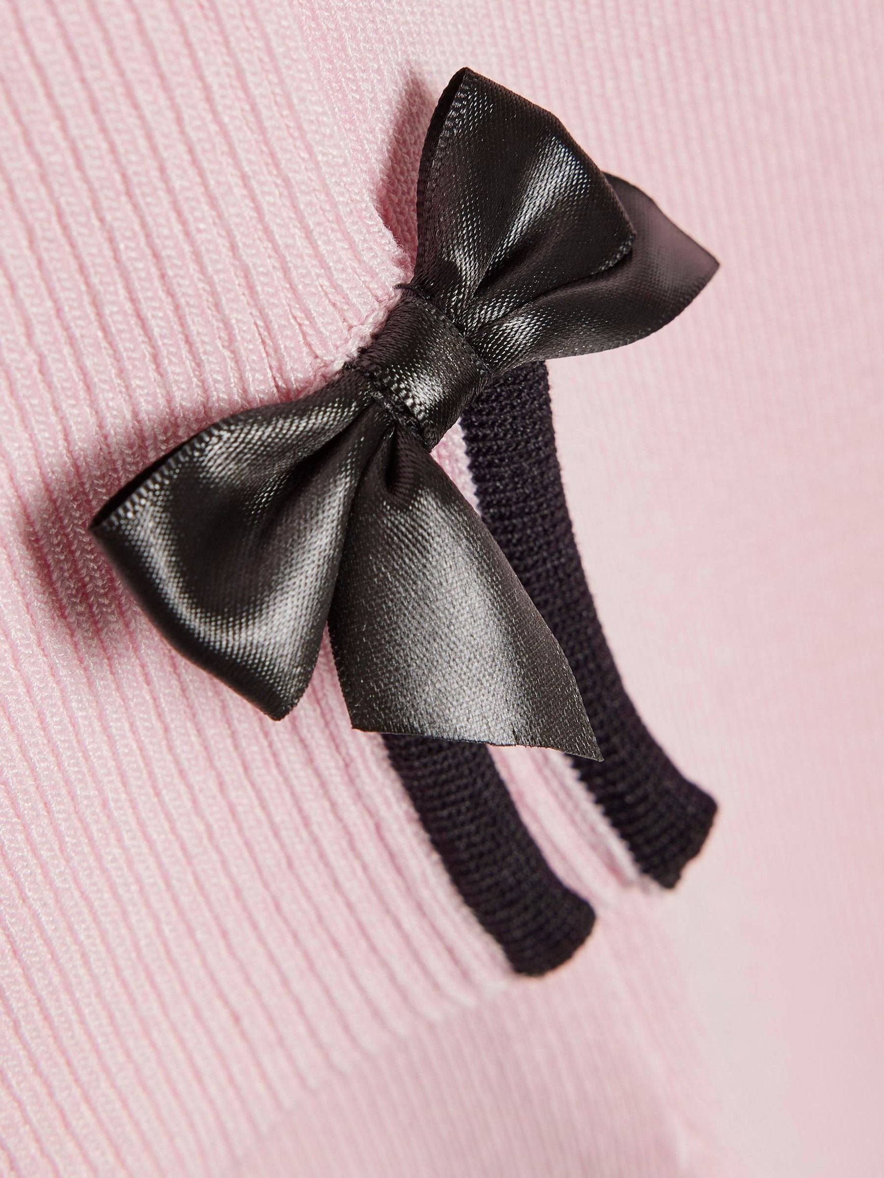 River Island Pink Long Sleeve Bow Top & Joggers Set image 4