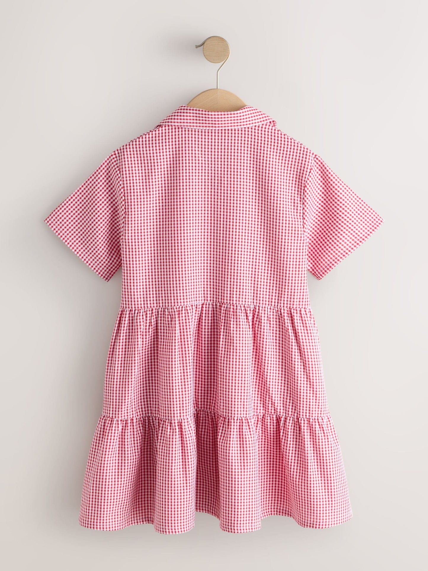 Red Cotton Rich Utility Bow Gingham School Dress (3-14yrs) image 6