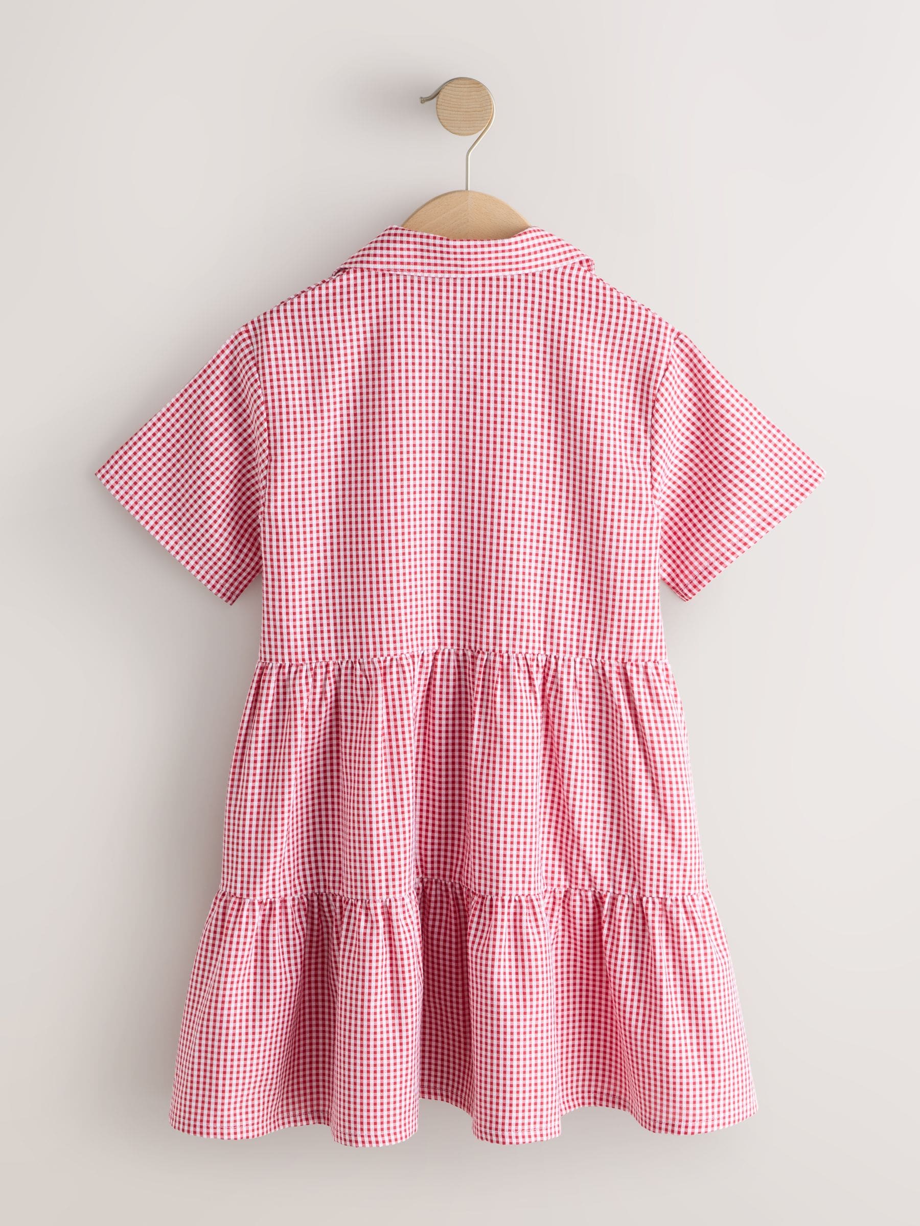 Red Cotton Rich Utility Bow Gingham School Dress (3-14yrs) image 6