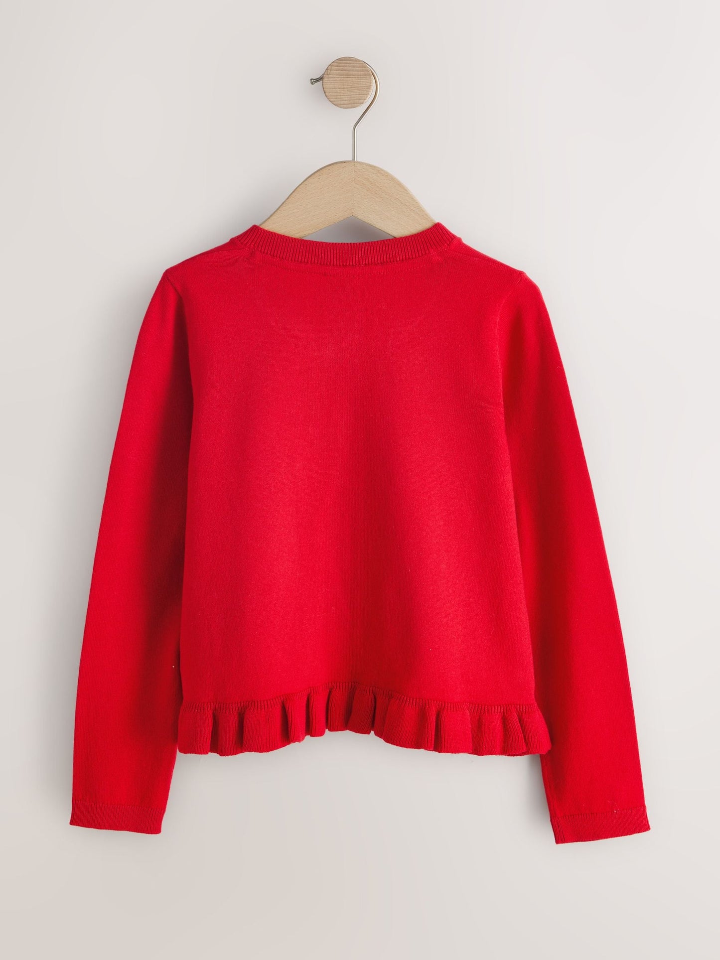 Dsiney Kidz - Red Cotton Rich Peplum School Cardigan (3-16yrs) image 7