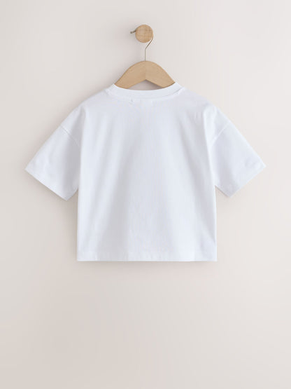 Dsiney Kidz - White Cotton Relaxed Fit Gym School T-Shirts 2 Pack (3-16yrs) image 11