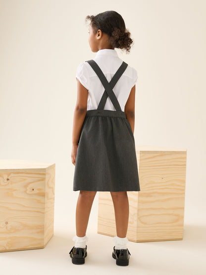 Dsiney Kidz - Grey Bow Waist School Pinafore Dress (3-14yrs) image 3