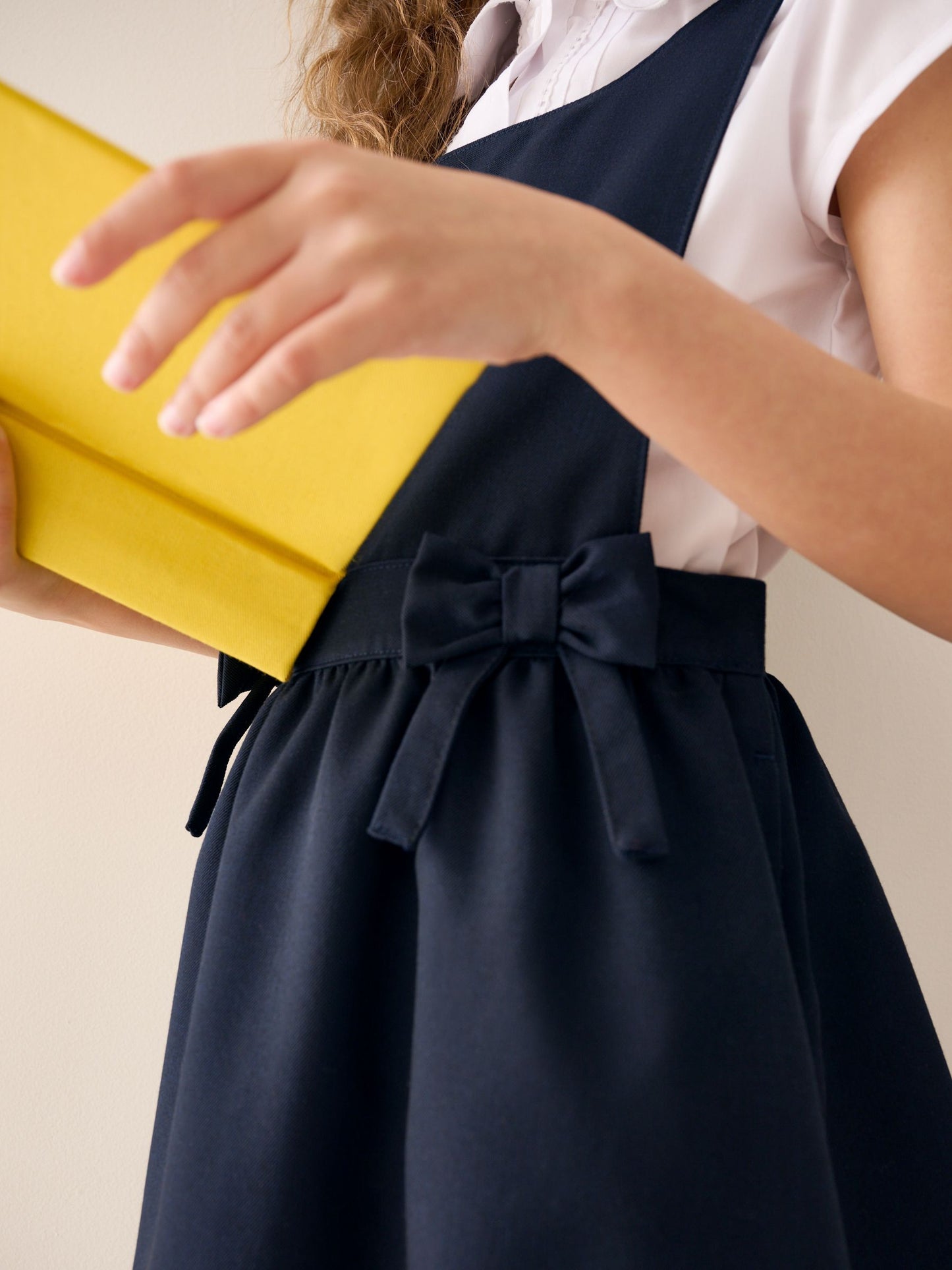 Navy Blue Bow Waist School Pinafore Dress (3-14yrs) image 5