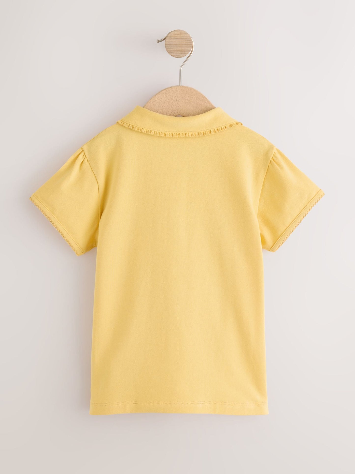 Dsiney Kidz - Yellow Girls Cotton Stretch Frill Collar School Polo Tops 2 Pack (3-16yrs) image 3