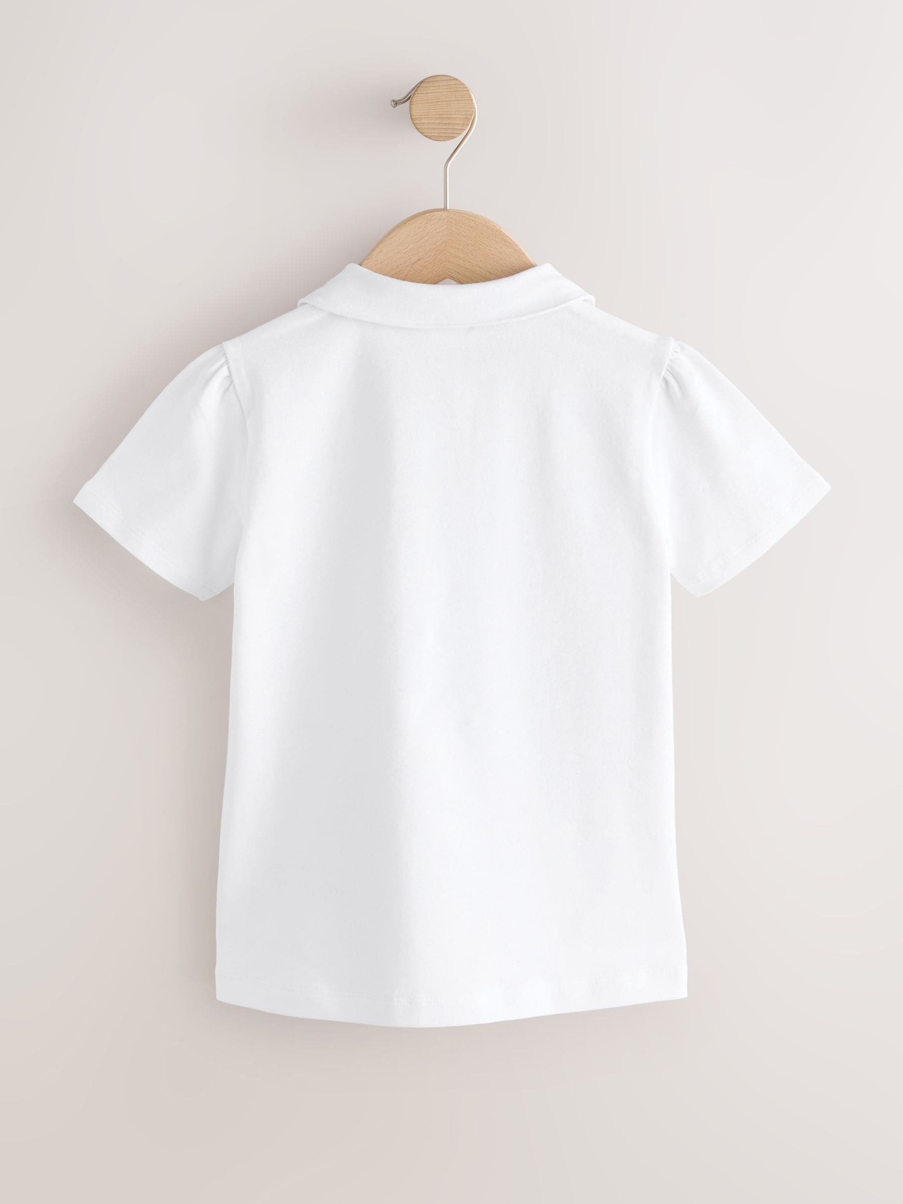 Dsiney Kidz - White 2 Pack Cotton Stretch Smocked Jersey School Tops (3-14yrs) image 7