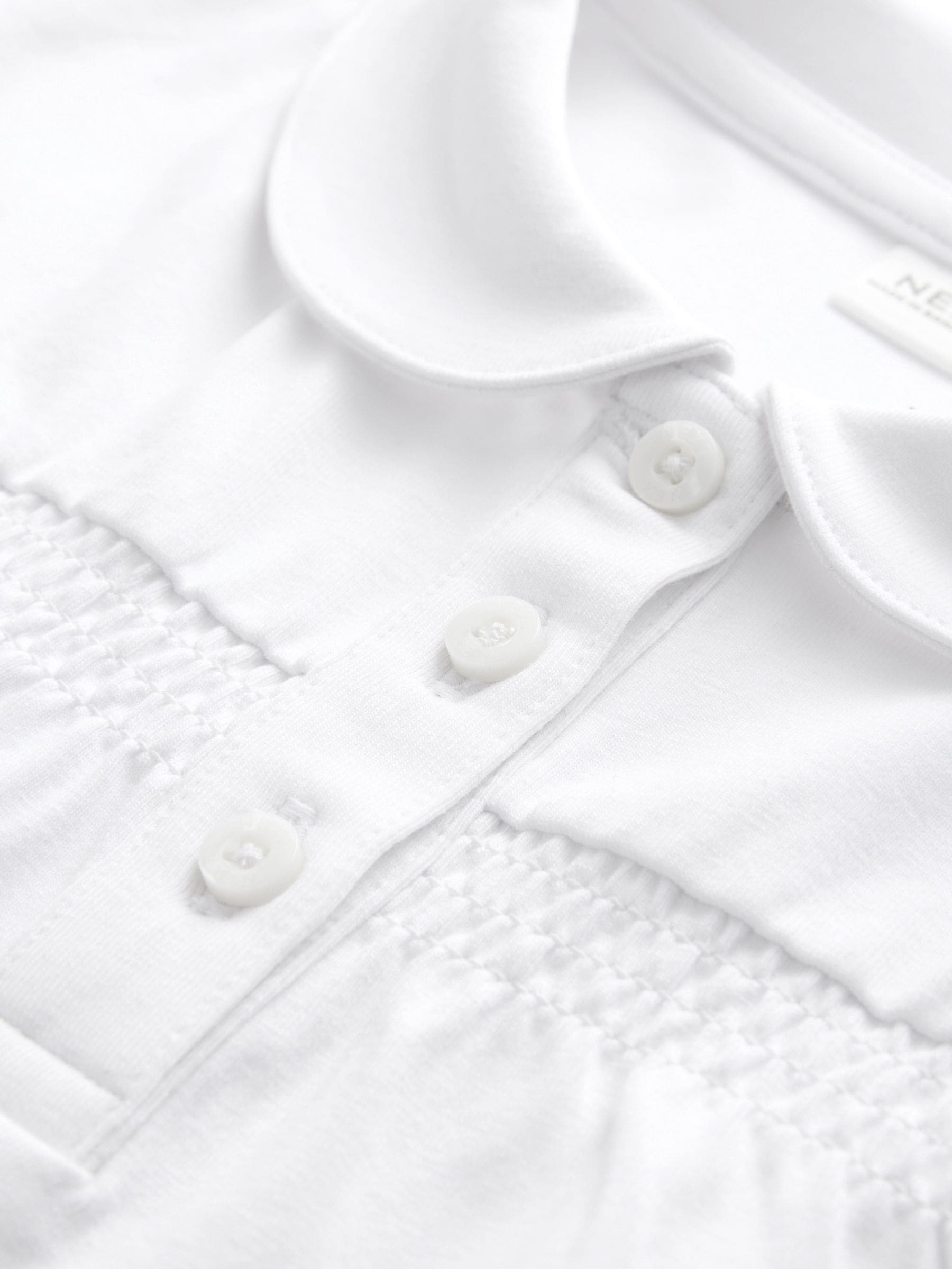 Dsiney Kidz - White 2 Pack Cotton Stretch Smocked Jersey School Tops (3-14yrs) image 9