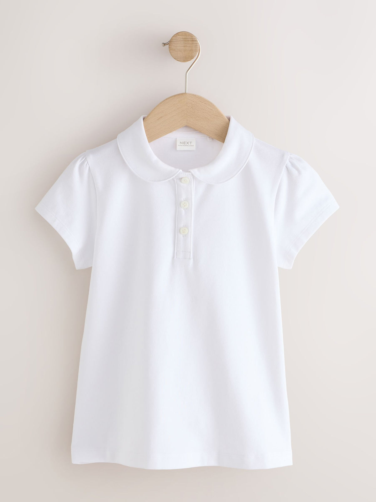 Dsiney Kidz - White 2 Pack Cotton Stretch Jersey Tops (3-16yrs) image 2