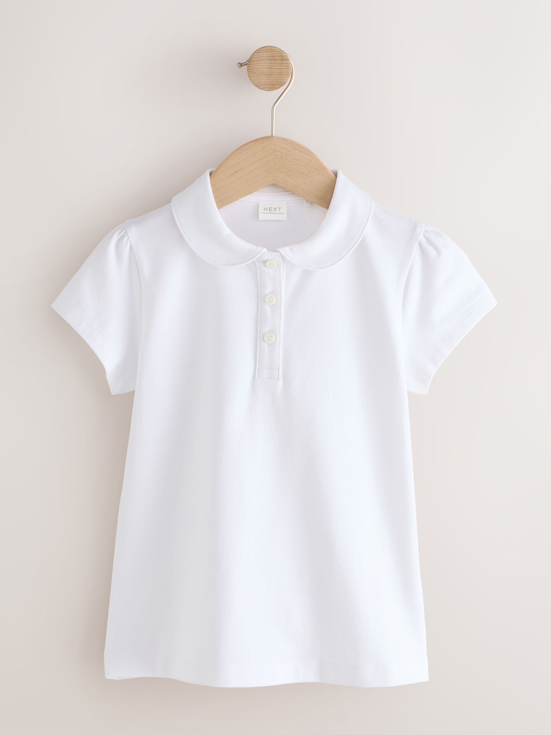 Dsiney Kidz - White 2 Pack Cotton Stretch Jersey Tops (3-16yrs) image 3