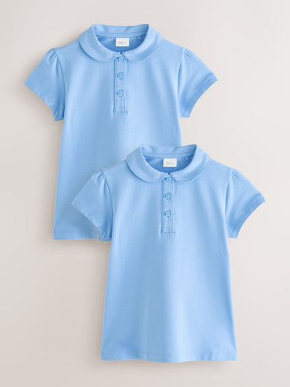 Dsiney Kidz - Blue 2 Pack Cotton Stretch Jersey Tops (3-16yrs) image 1