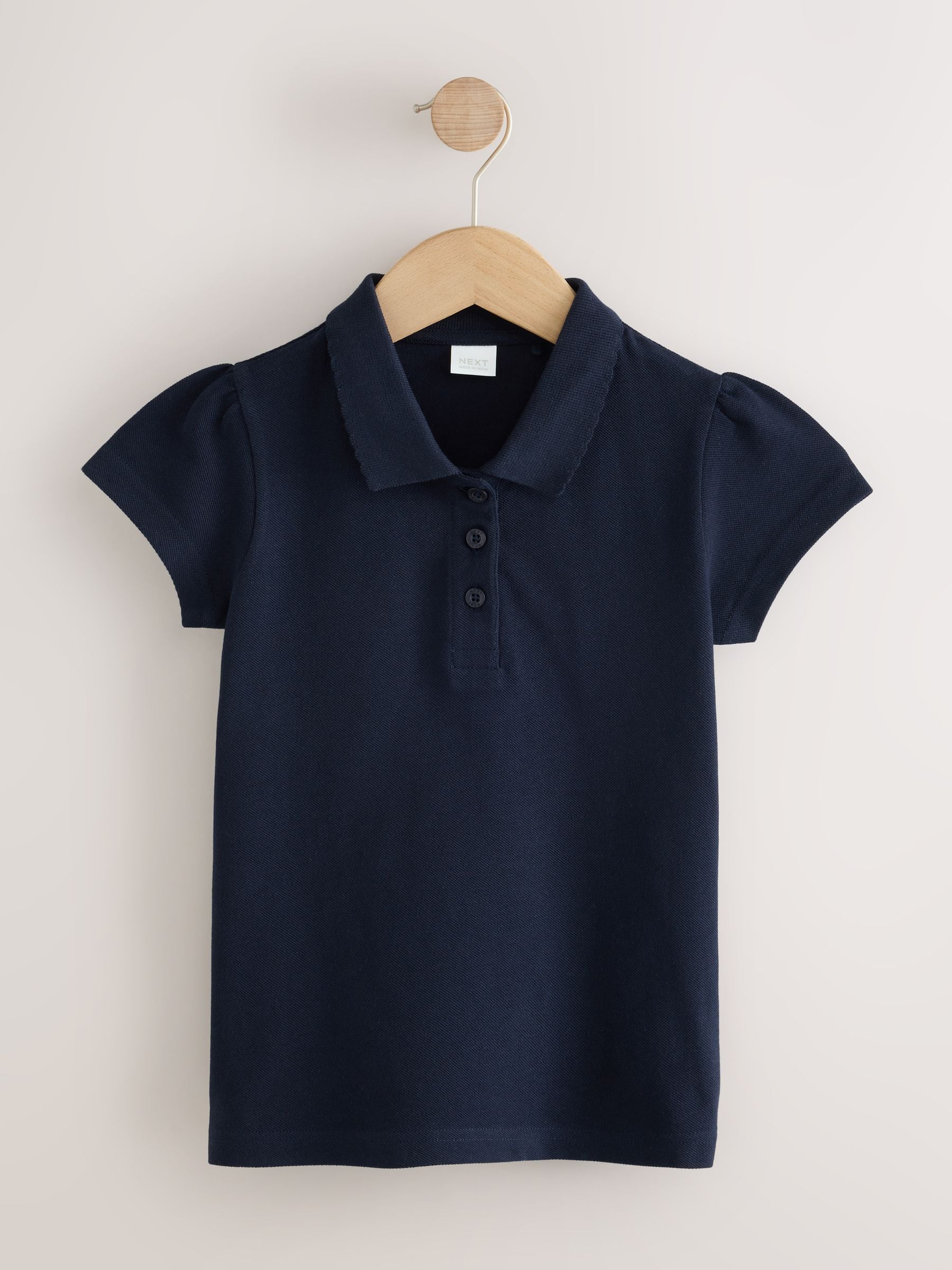 Dsiney Kidz - Navy Blue Regular Fit Girls 2 Pack Cotton Short Sleeve Polo Shirts (3-16yrs) image 2