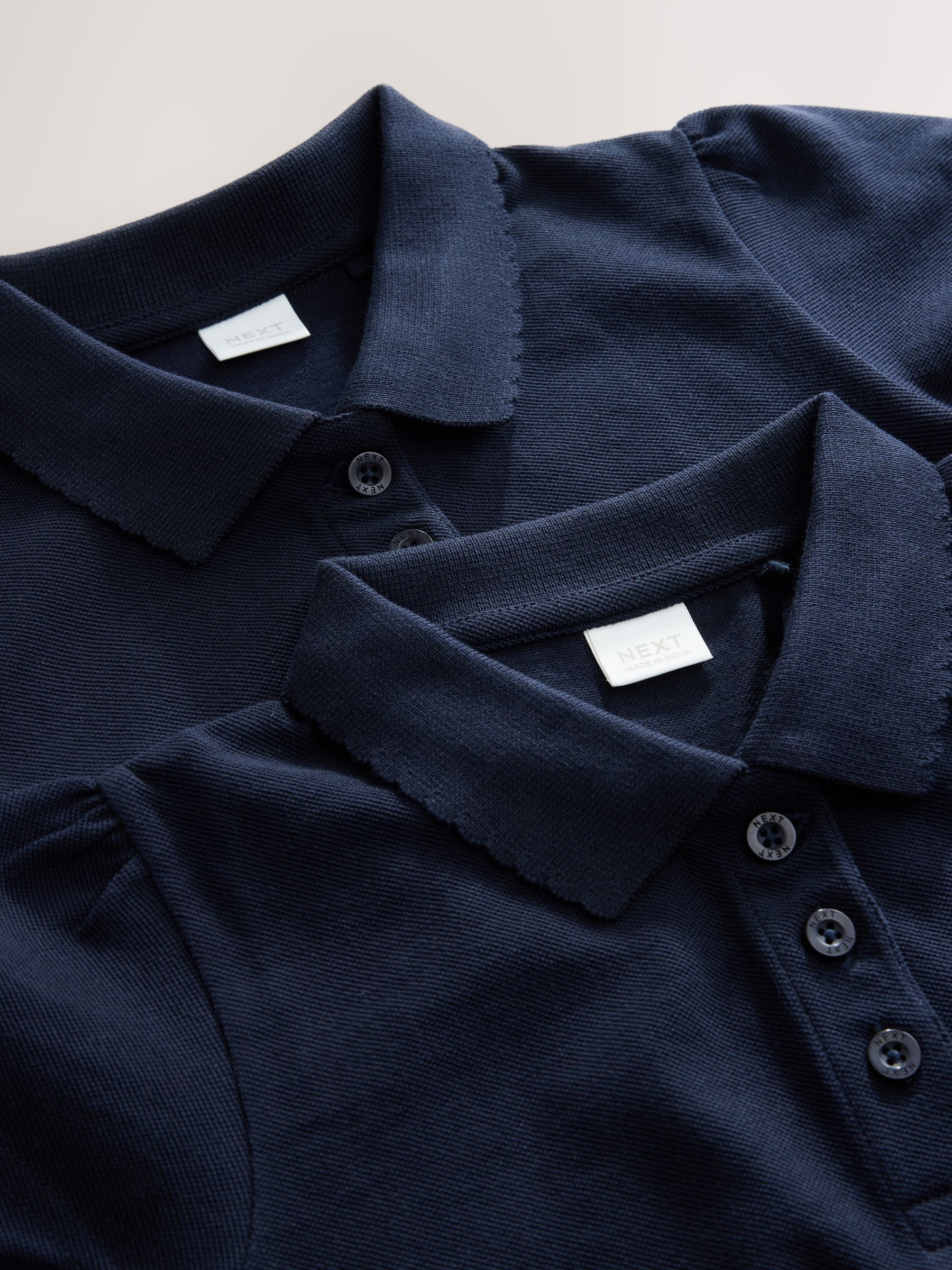 Dsiney Kidz - Navy Blue Regular Fit Girls 2 Pack Cotton Short Sleeve Polo Shirts (3-16yrs) image 5
