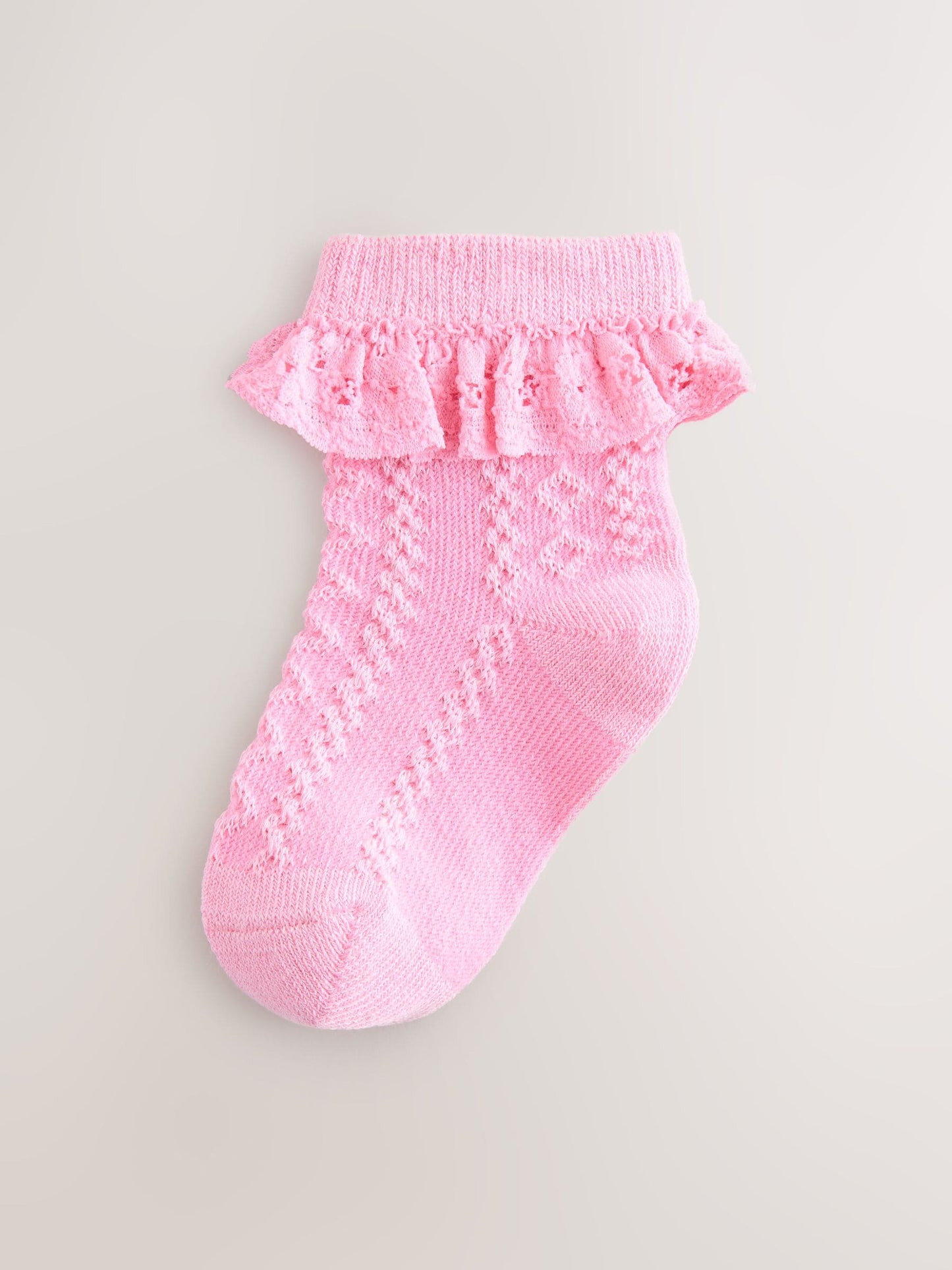 Pink and Blue Lace Baby Socks 7 Pack image 4