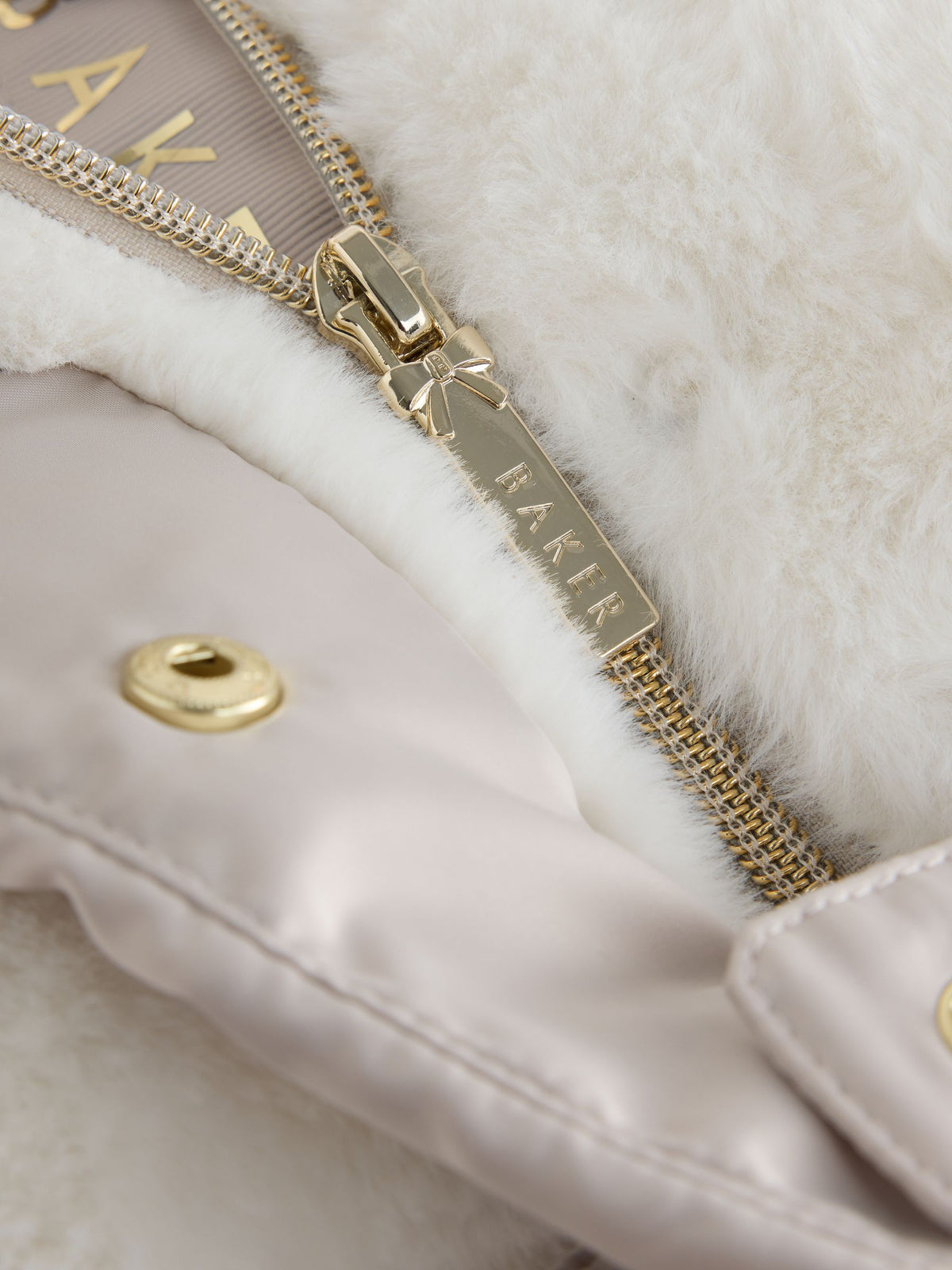 Baker by Ted Baker Cream Shower Resistant Fur Mix Padded Snowsuit - image 11