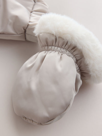 Baker by Ted Baker Cream Shower Resistant Fur Mix Padded Snowsuit - image 14
