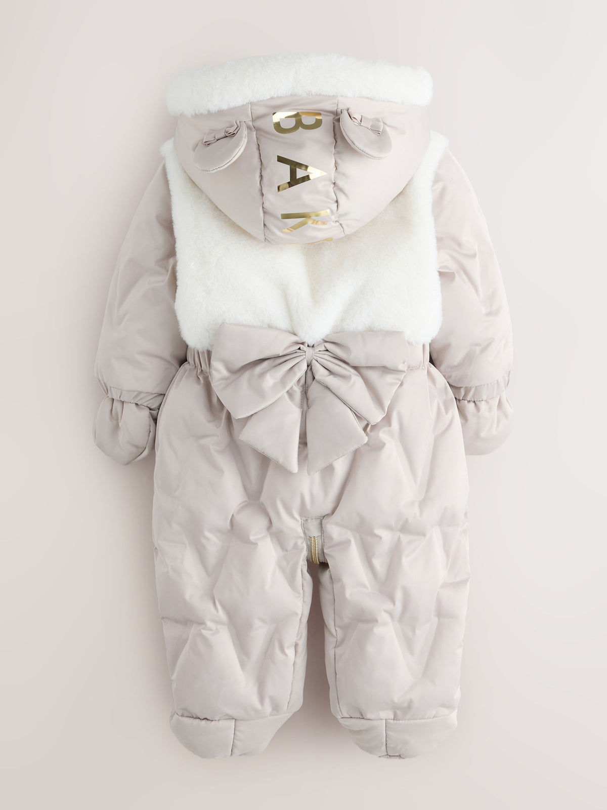 Baker by Ted Baker Cream Shower Resistant Fur Mix Padded Snowsuit - image 6