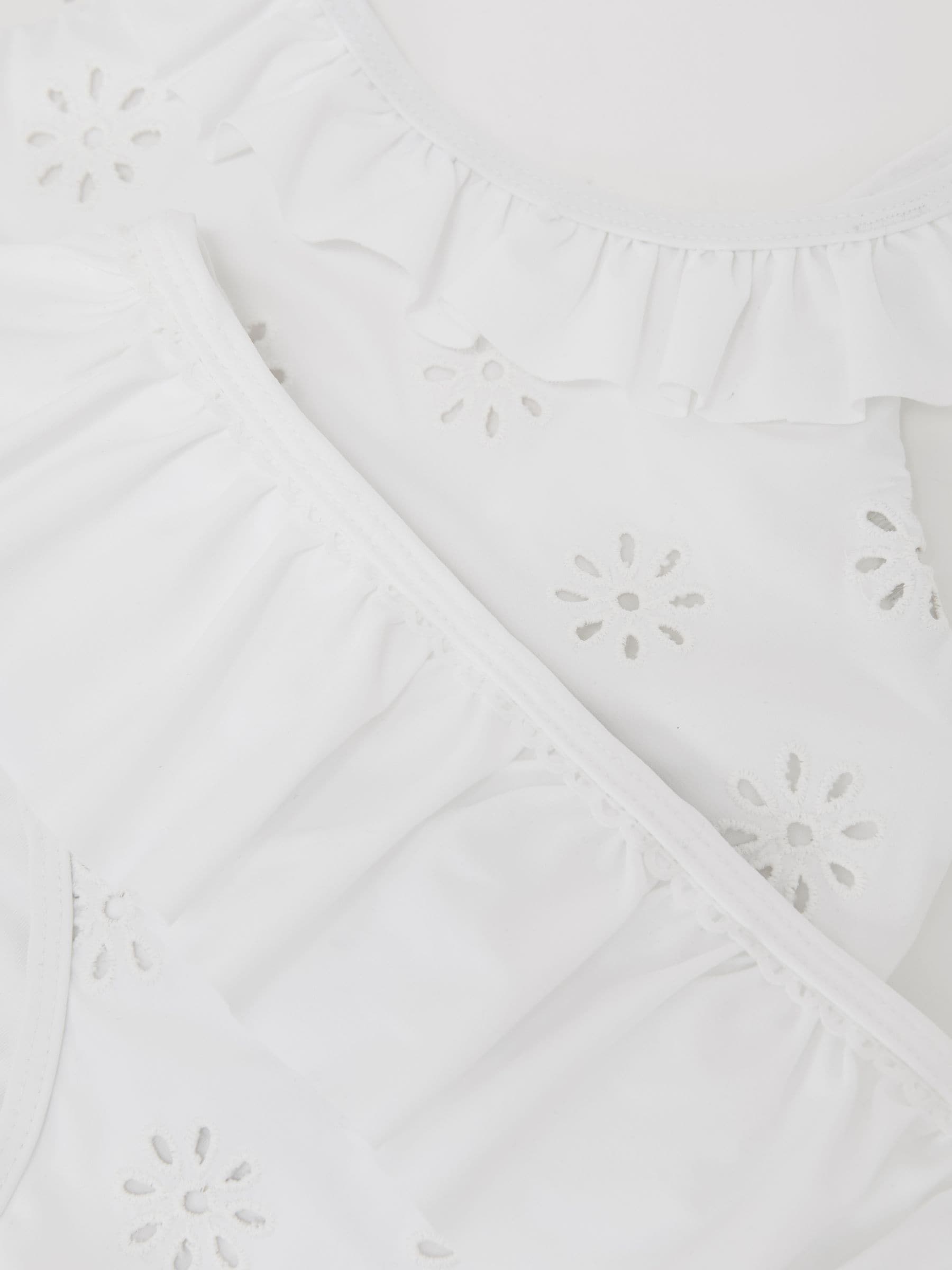 Reiss White Maxine 9-13 yrs Broderie Peplum Bikini Set image 1