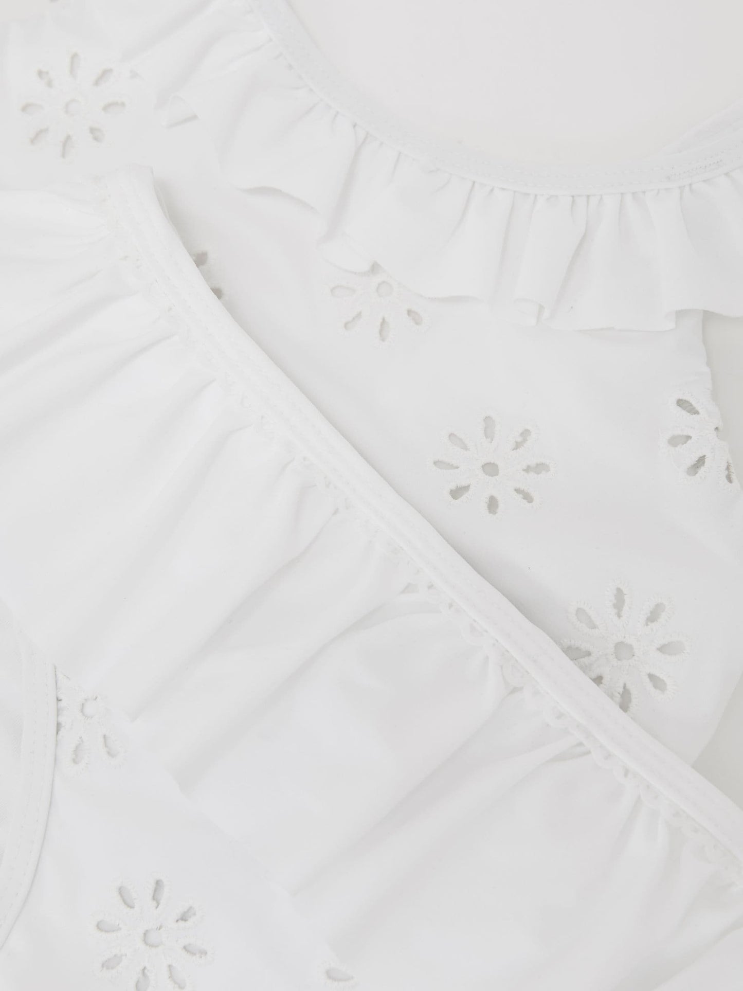 Reiss White Maxine 3-9 yrs Broderie Peplum Bikini Set image 3