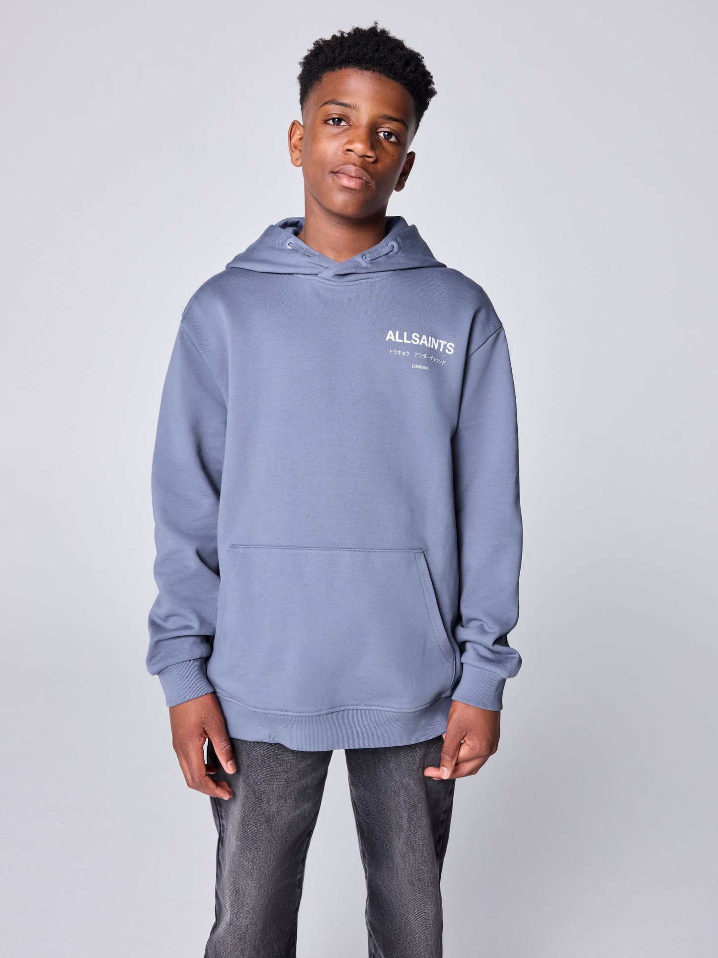 Dsiney Kidz - smALLSAINTS Dark Purple Oversized Underground Pullover Hoodie image 1