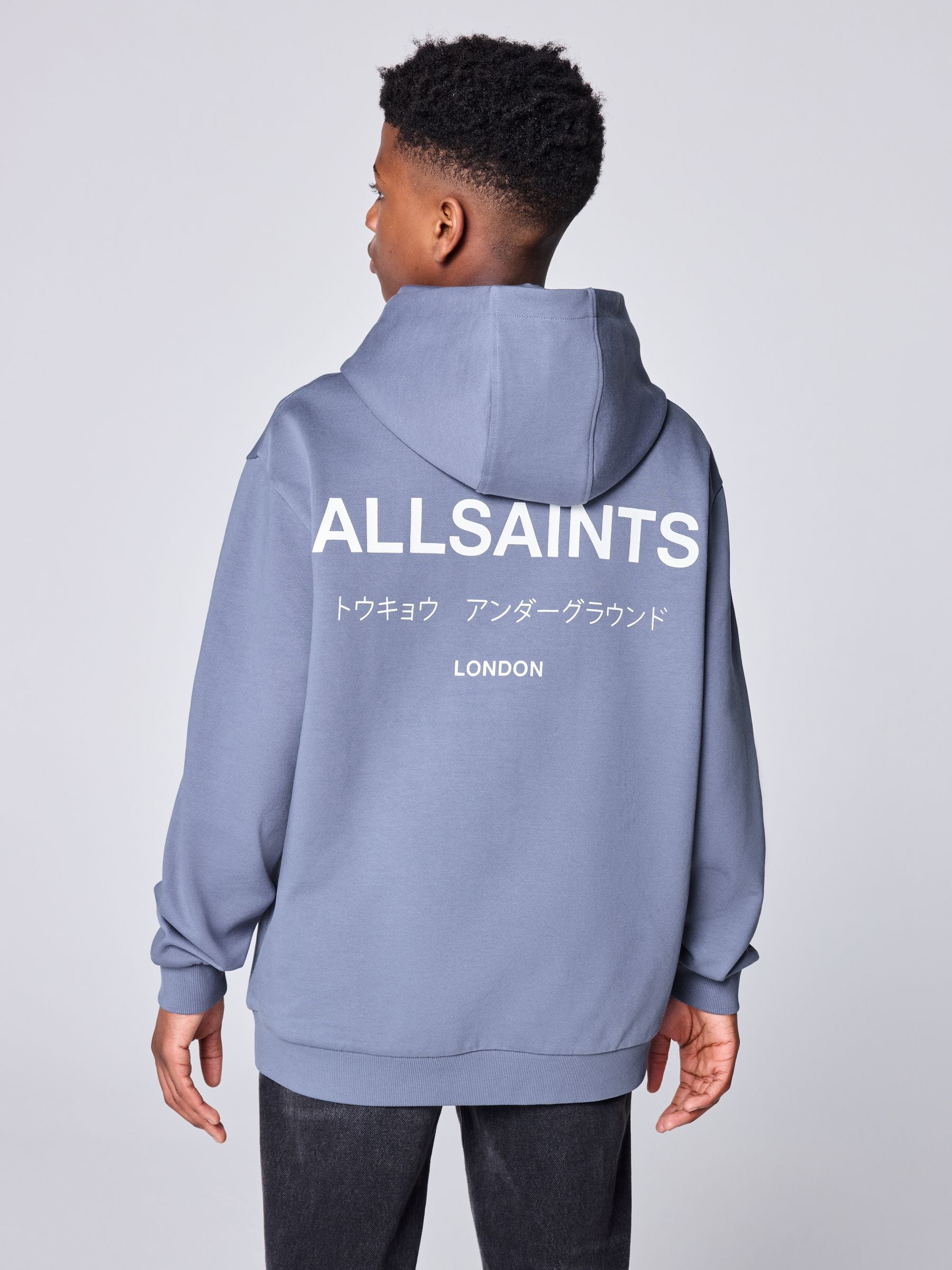 Dsiney Kidz - smALLSAINTS Dark Purple Oversized Underground Pullover Hoodie image 2