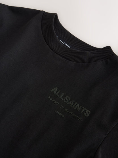 Dsiney Kidz - smALLSAINTS Black/ Khaki Flock Oversized Underground Crew Cotton T-Shirt image 9