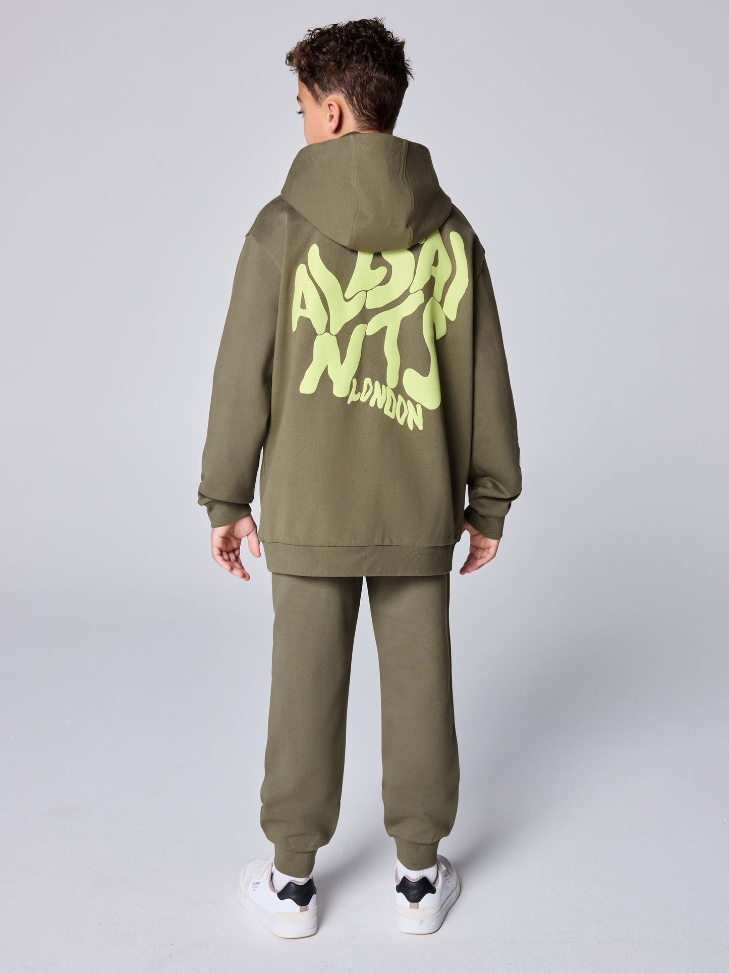 Dsiney Kidz - smALLSAINTS Khaki Green Oversized Orlando Pullover Hoodie image 3