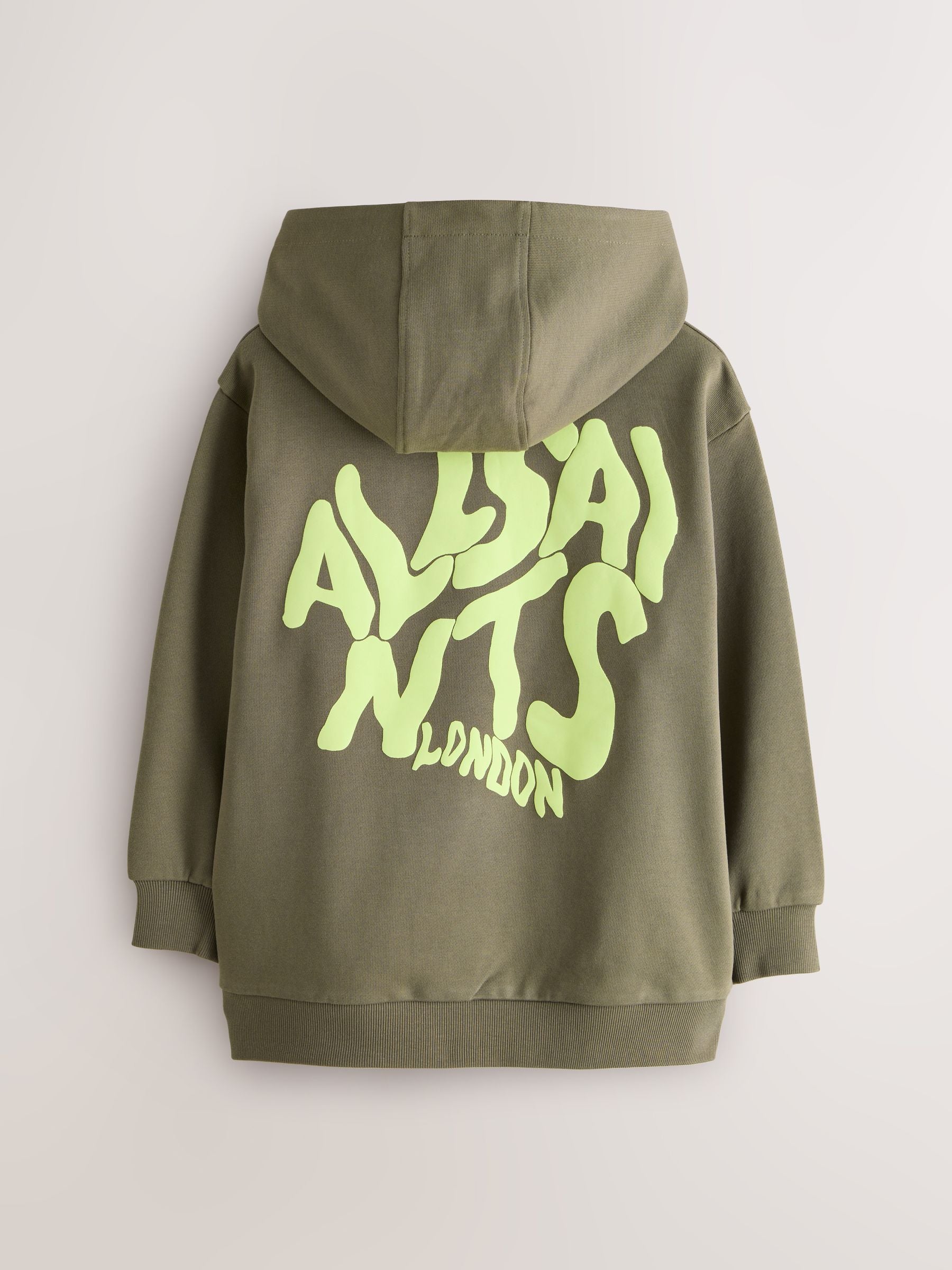 Dsiney Kidz - smALLSAINTS Khaki Green Oversized Orlando Pullover Hoodie image 8